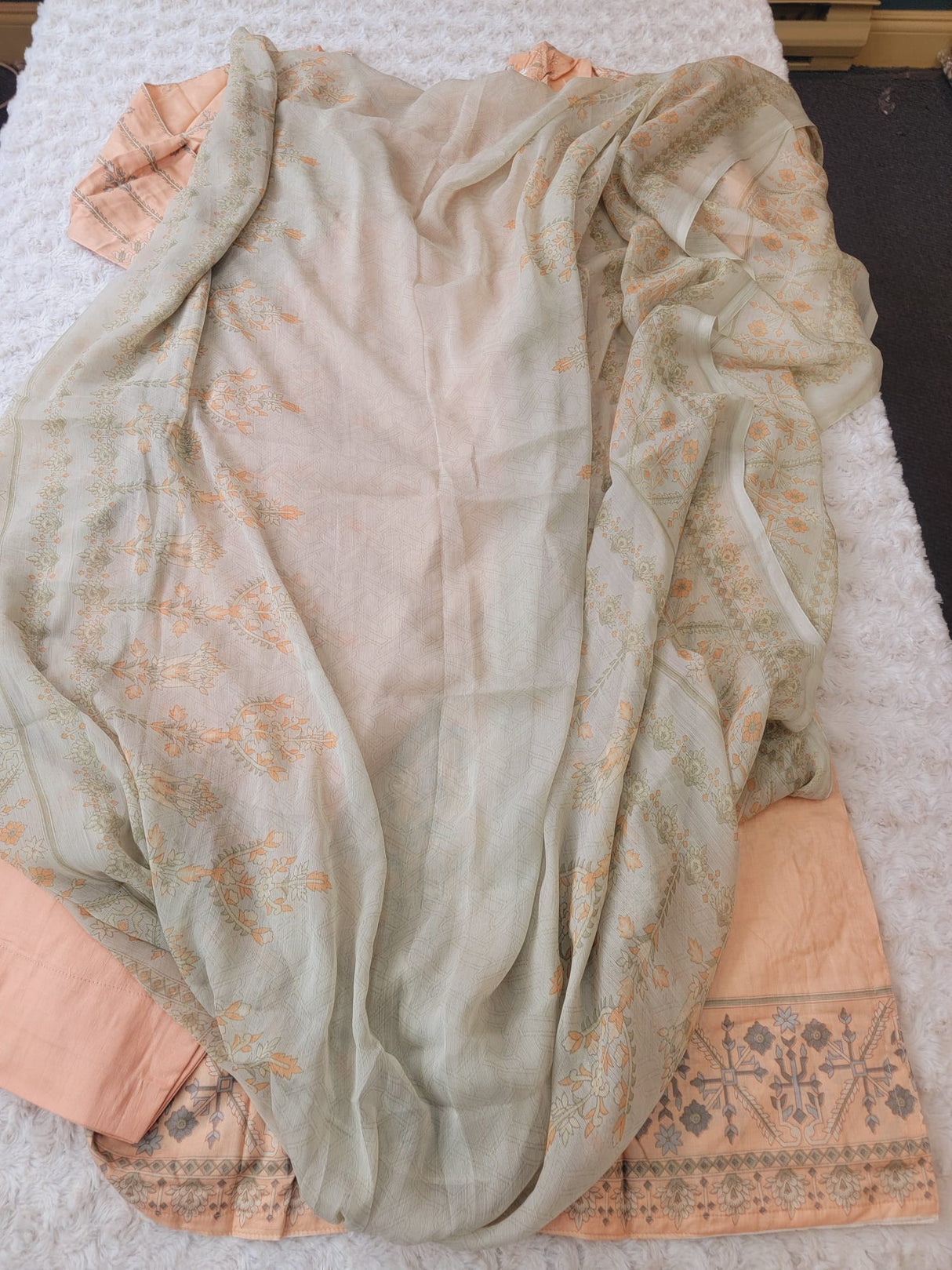 Indian Cotton Embroidered Suit Ready To Ship