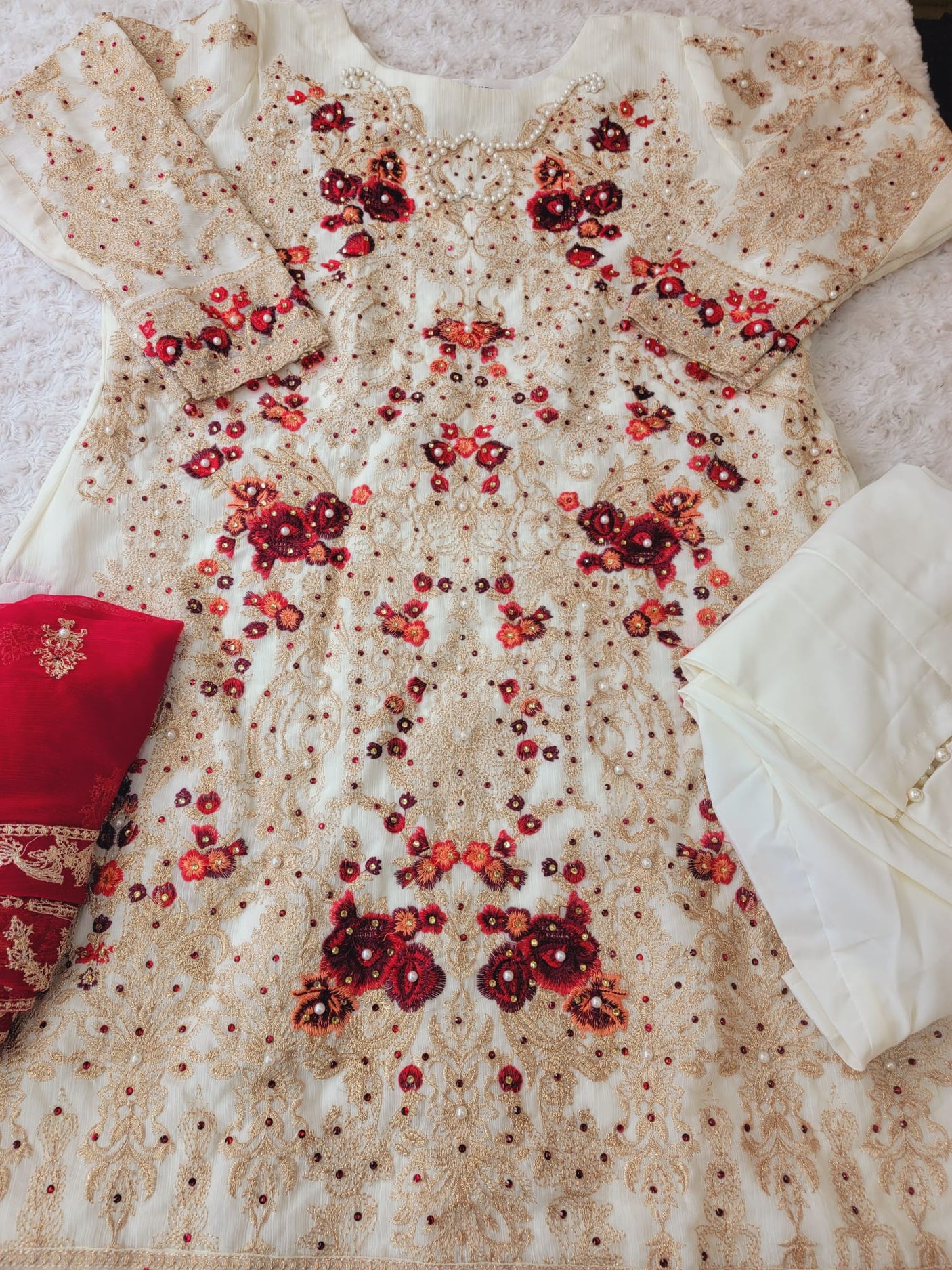 Pakistani Stitched Embroidery Party Wear Dresses Ready To Ship