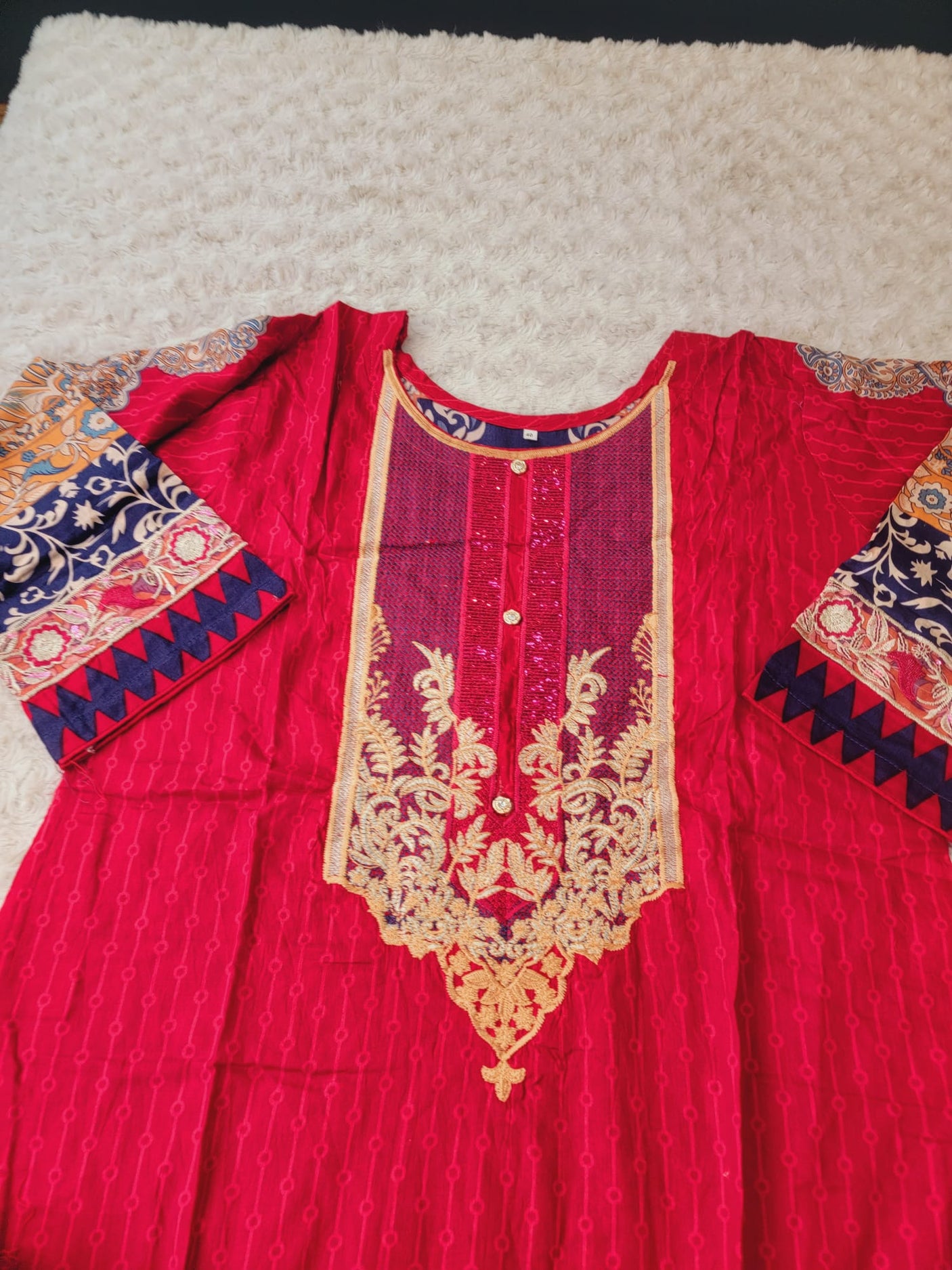 Pakistani Stitched lawn Embroidered Salwar kameez ready to ship