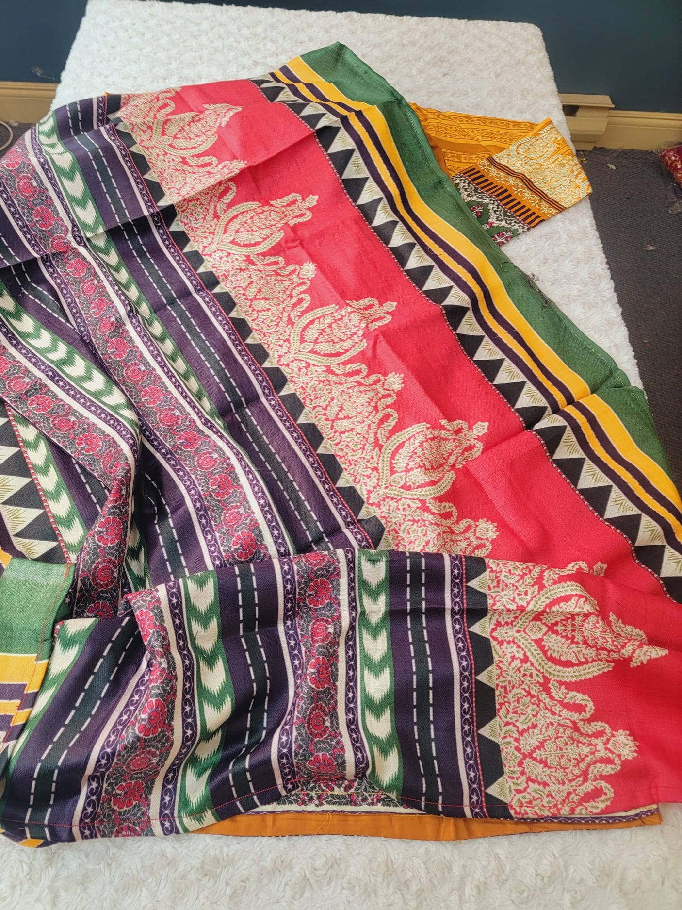 Pakistani linen Embroidered Salwar kameez Ready To Ship