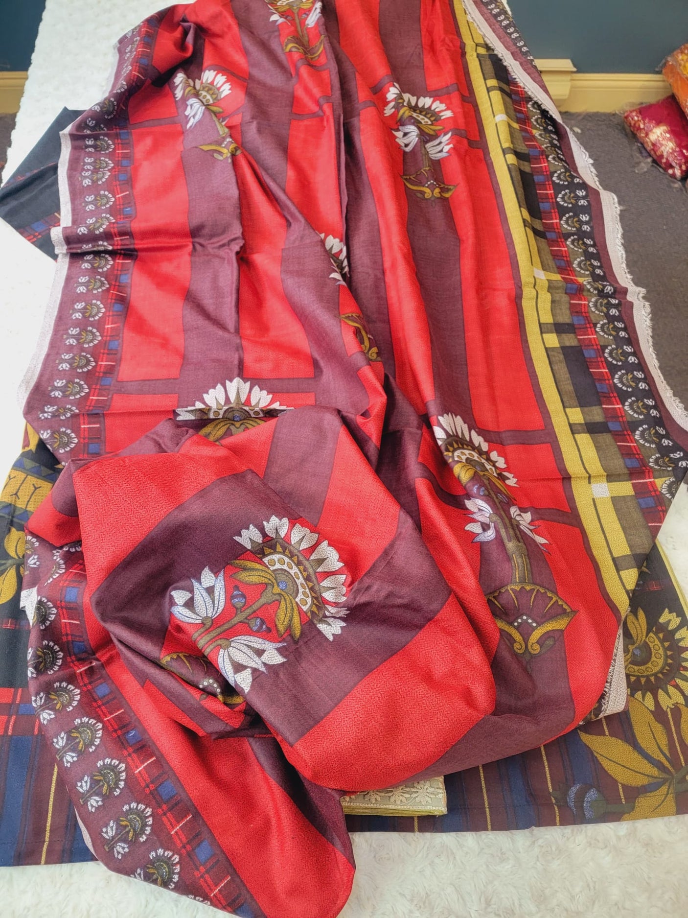 Pakistani linen Embroidered Salwar kameez Ready To Ship