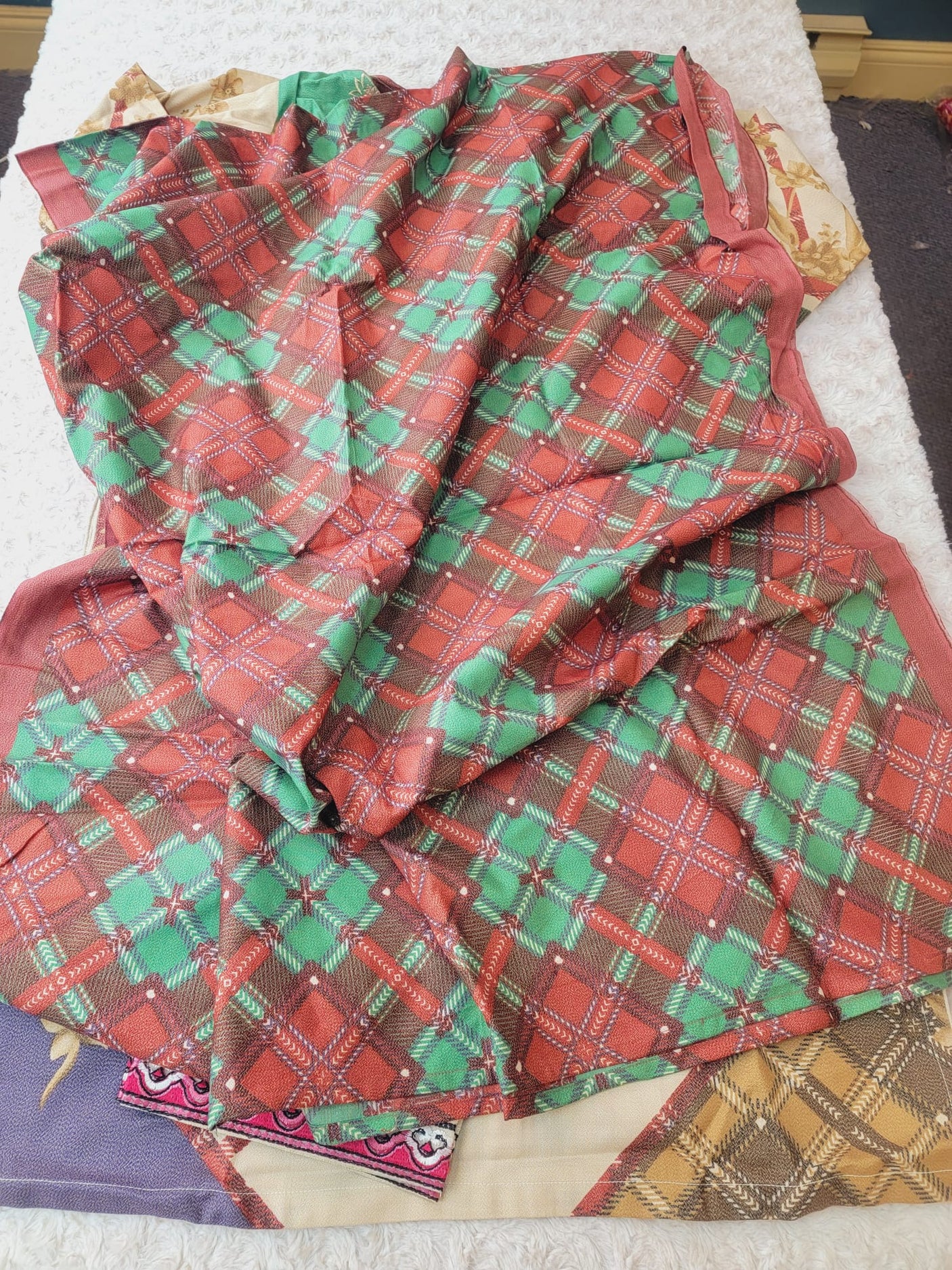 Pakistani linen Embroidered Salwar kameez Ready To Ship