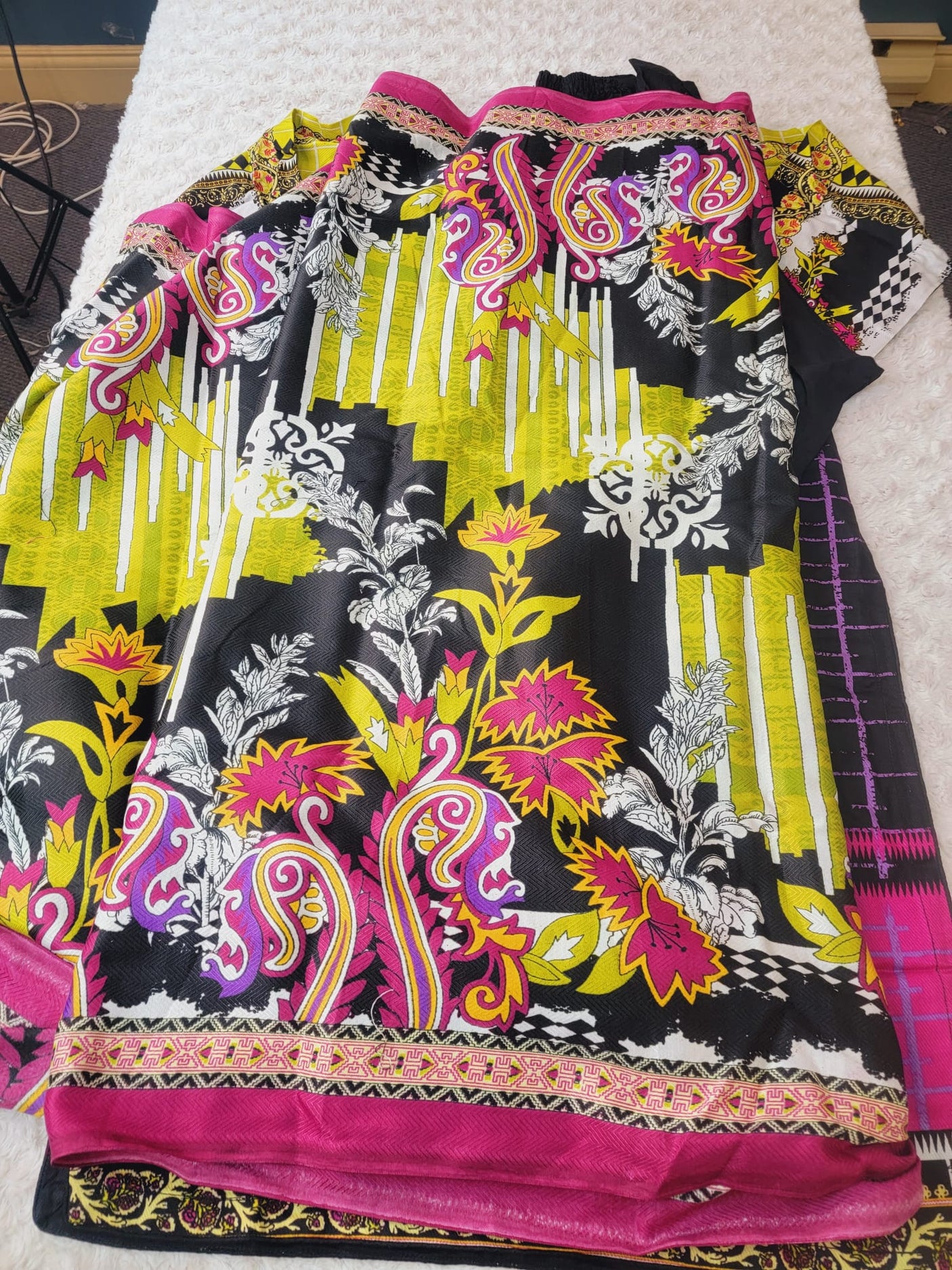 Pakistani linen Embroidered Salwar kameez Ready To Ship