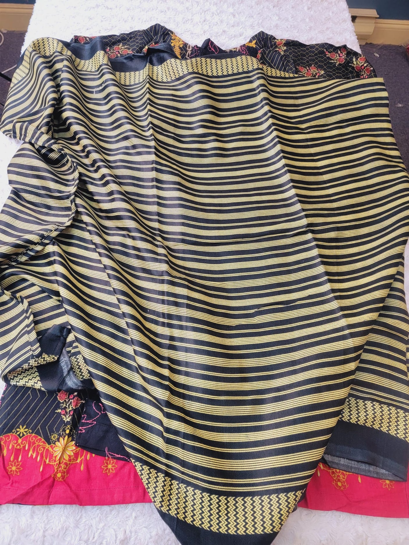 Pakistani linen Embroidered Salwar kameez Ready To Ship