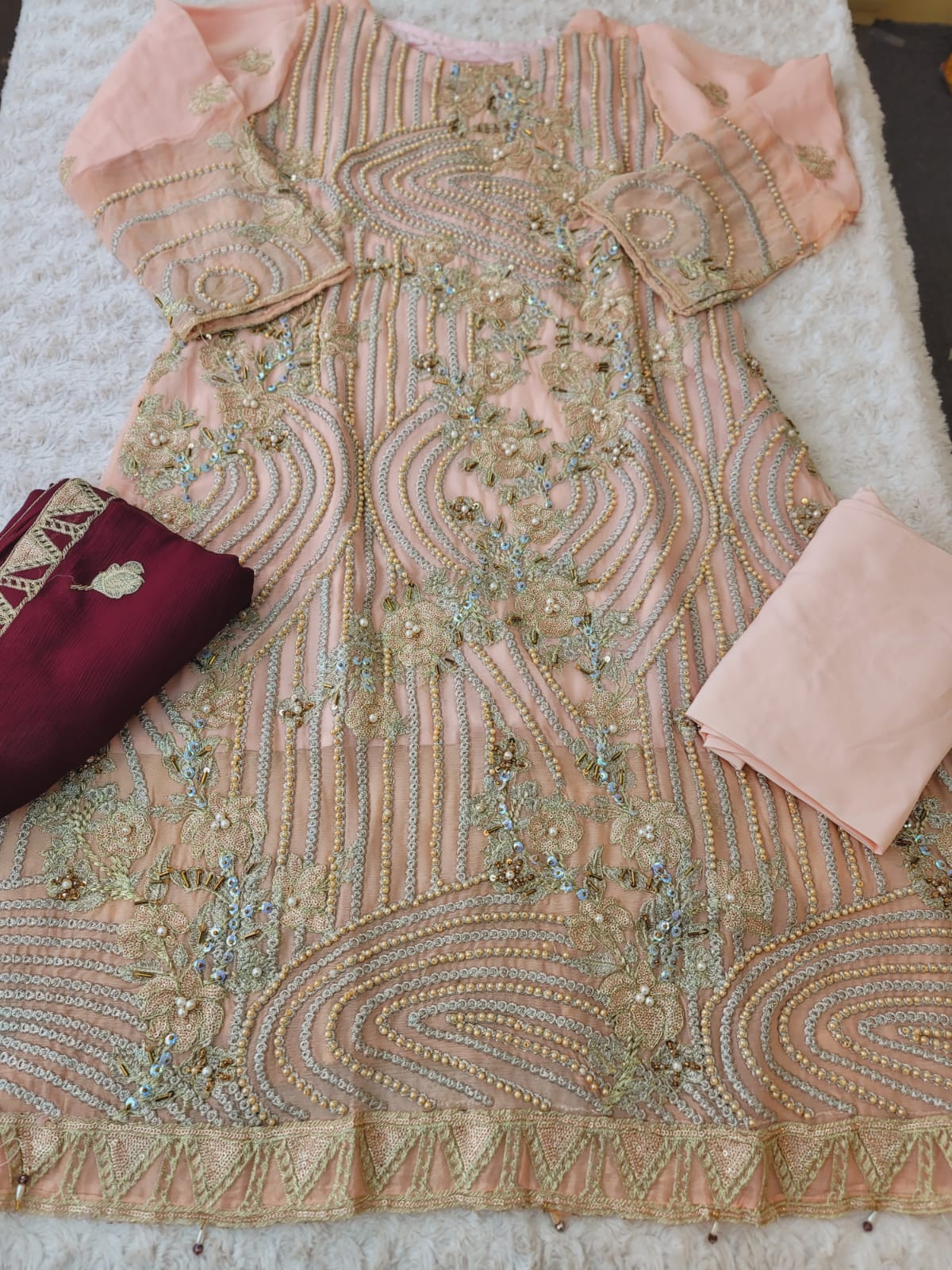 Pakistani Stitched Embroidery Party Wear Dresses Ready To Ship