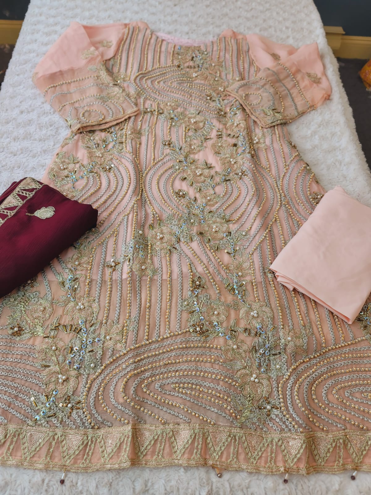 Pakistani Stitched Embroidery Party Wear Dresses Ready To Ship