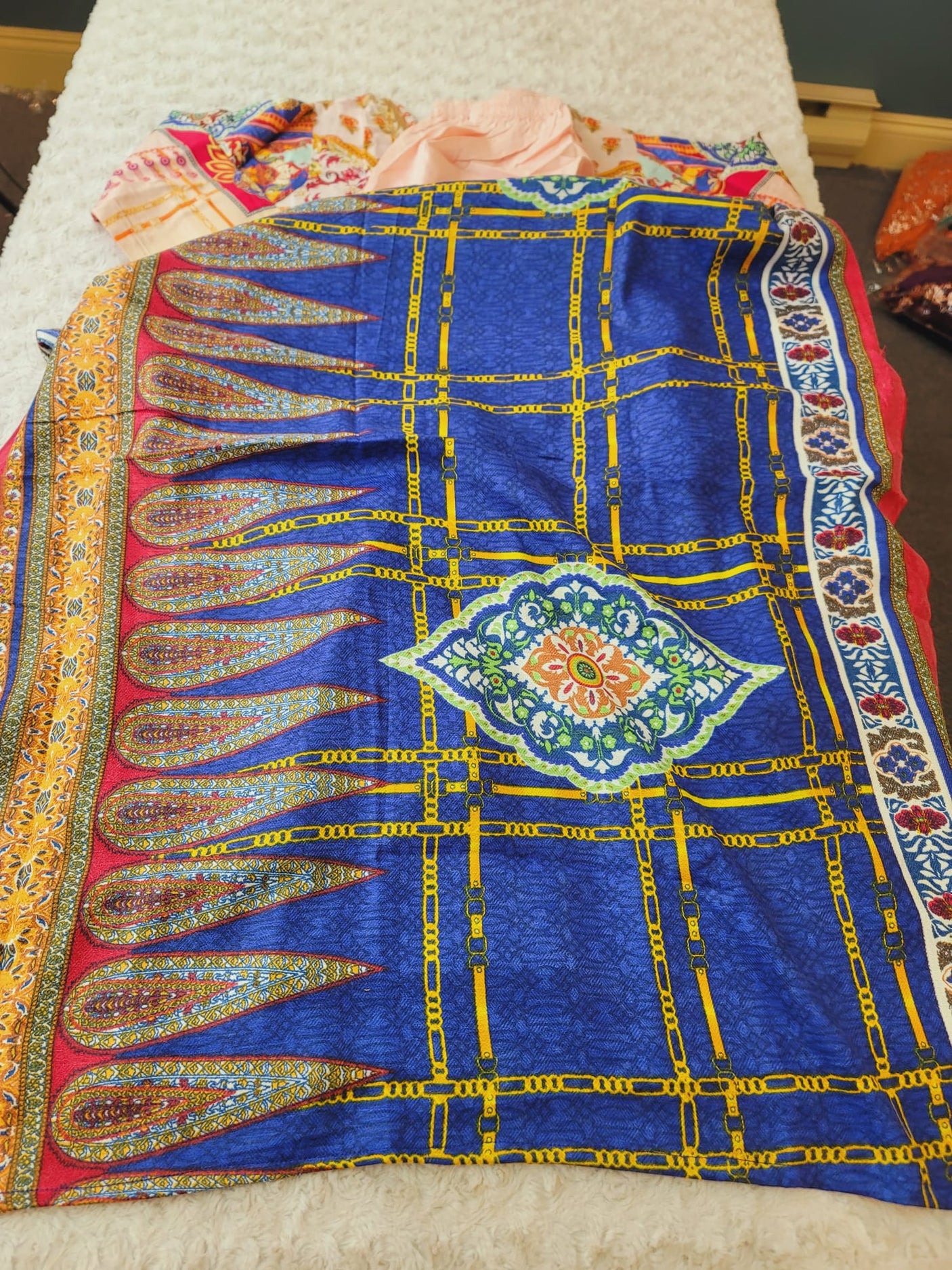 Pakistani linen Embroidered Salwar kameez Ready To Ship