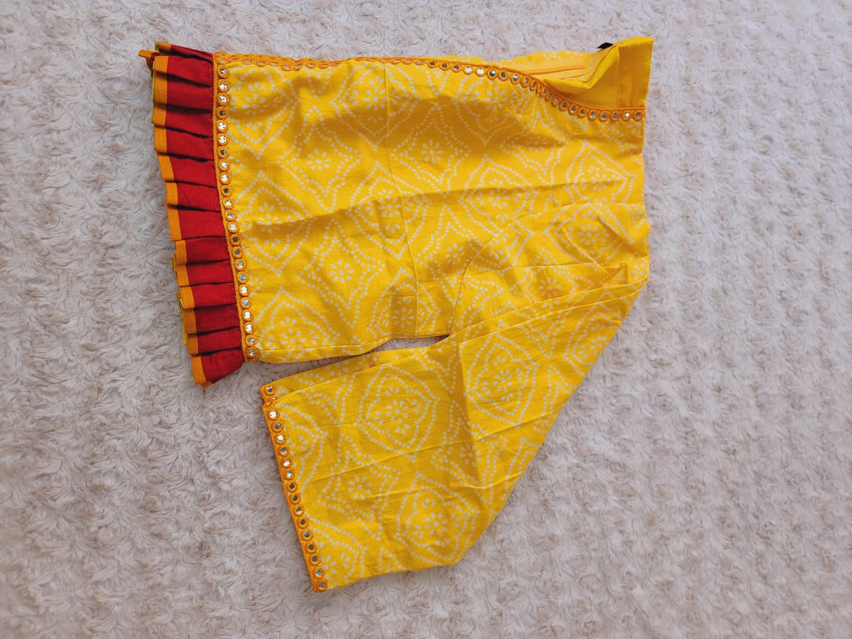 Designer chundri printed blouse with accessories