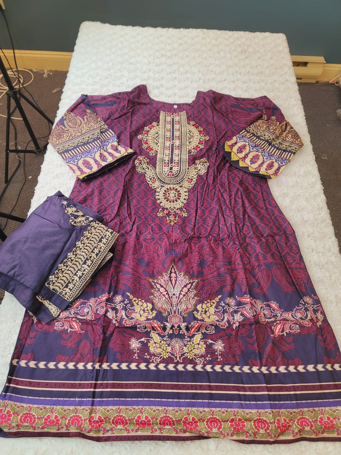 Pakistani Stitched lawn Embroidered Salwar kameez ready to ship