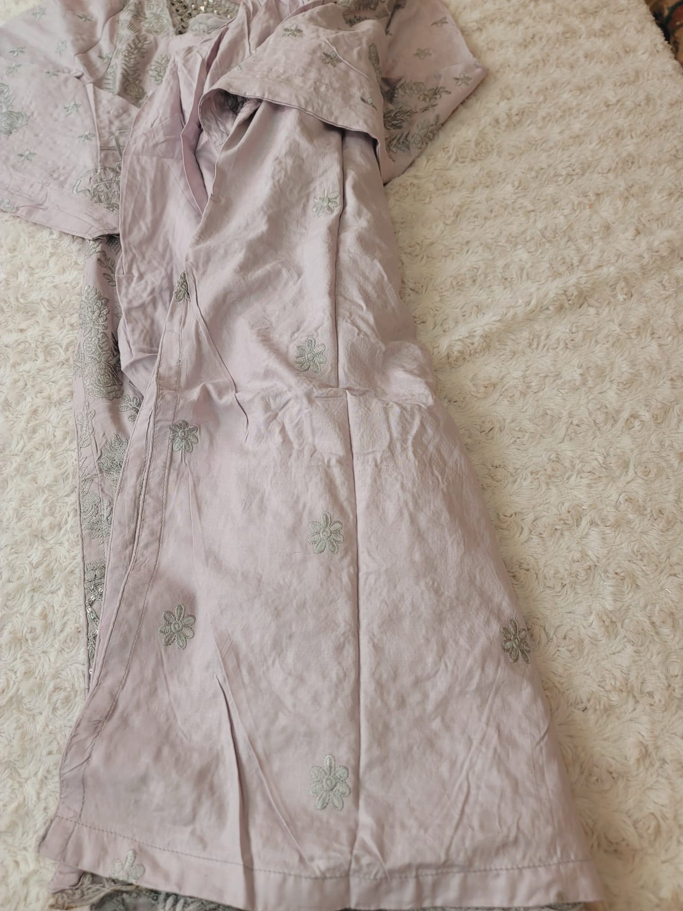 Pakistani lawn stitched Embroidered Suit Ready To Ship