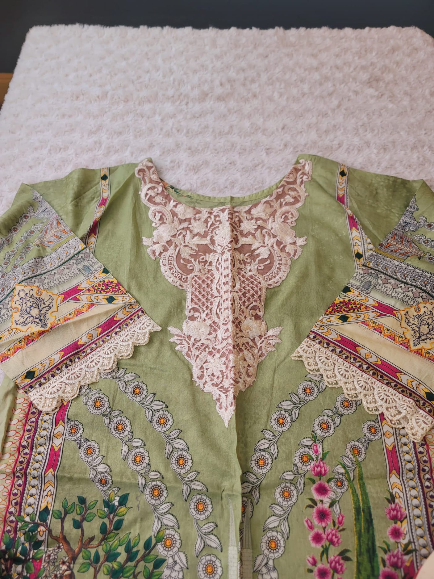 Pakistani lawn Embroidered Salwar kameez Ready To Ship