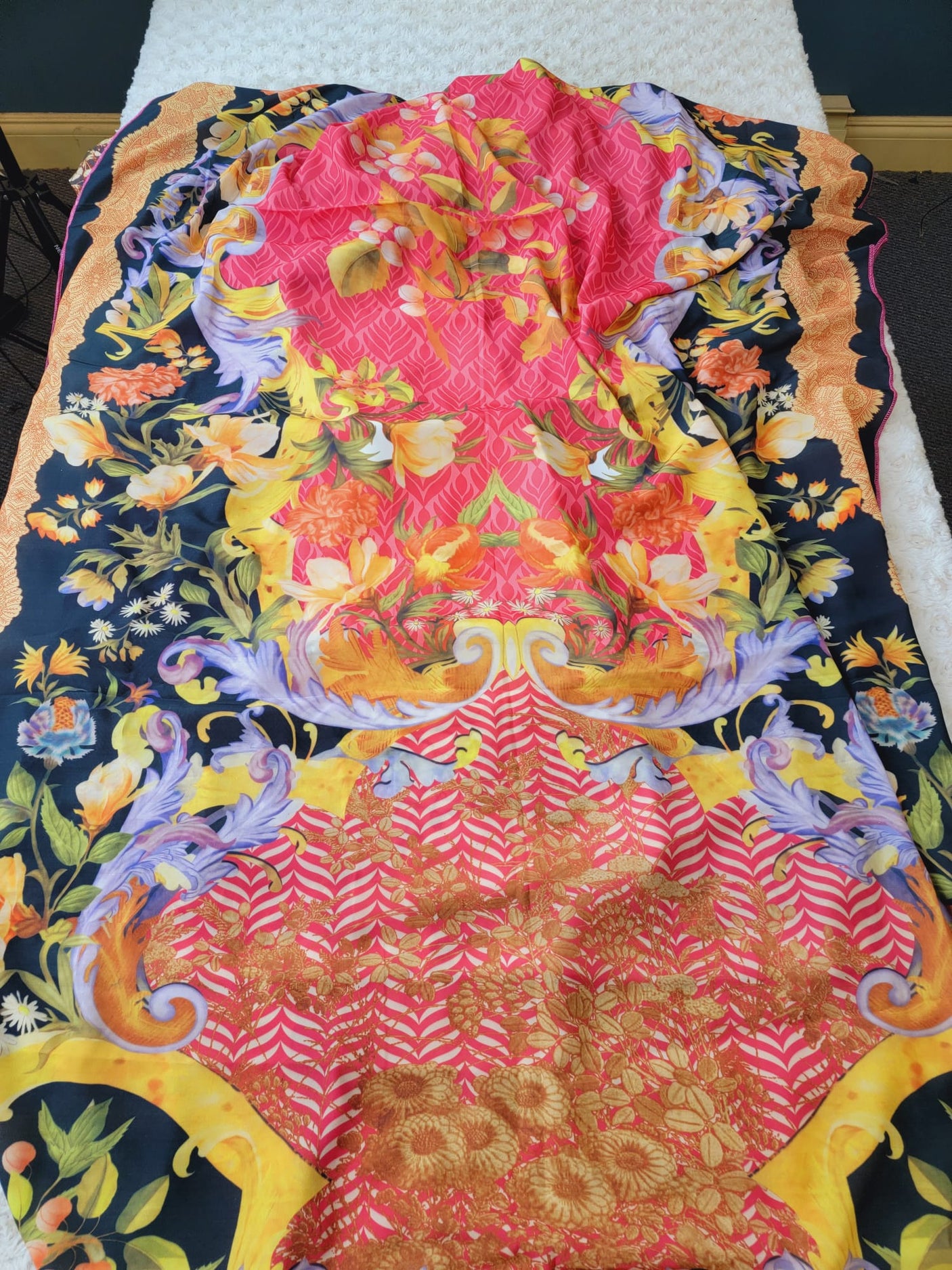 Pakistani lawn stitched Embroidered Suit Ready To Ship