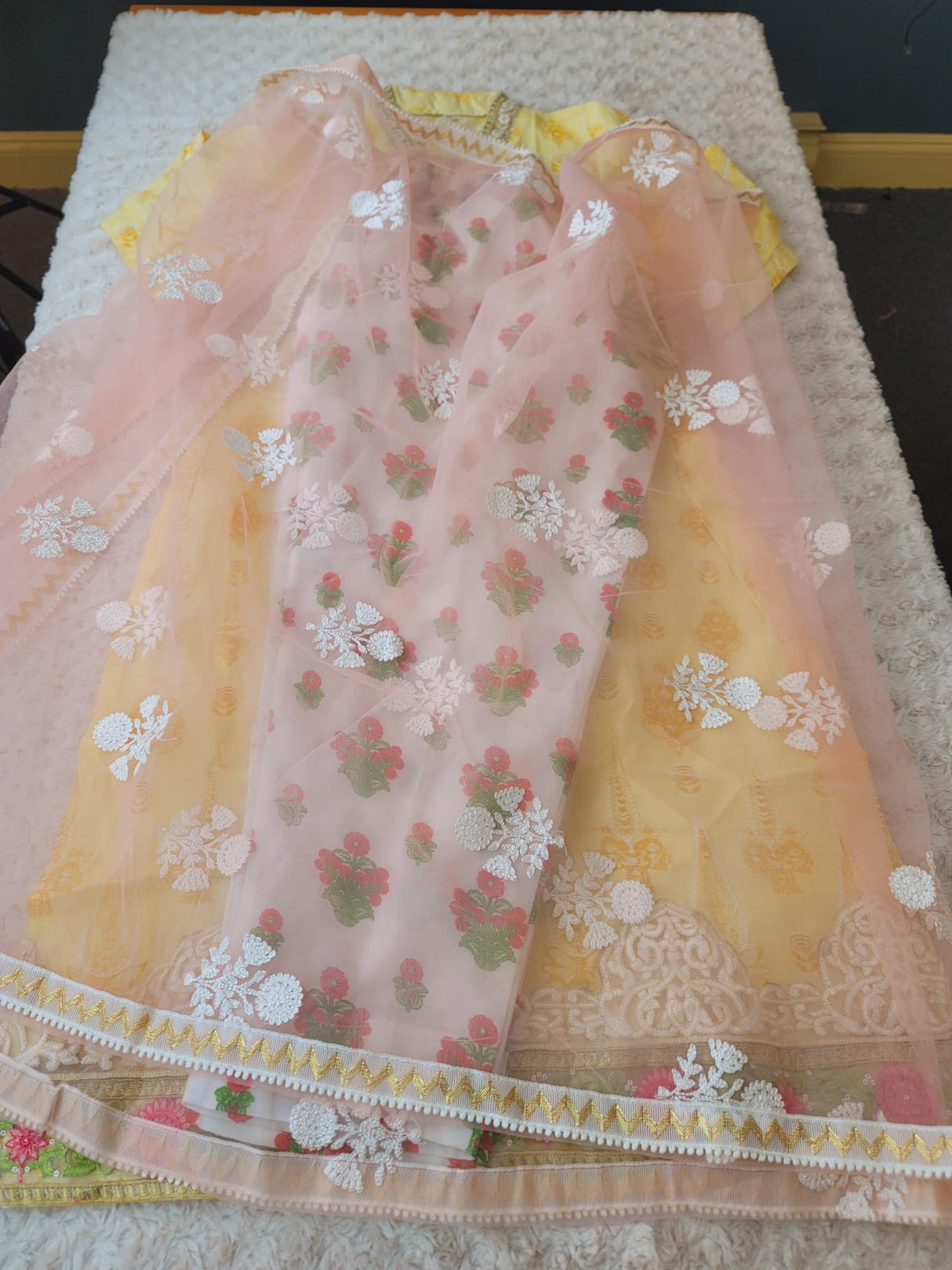 Indian Cotton Embroidered Suit Ready To Ship