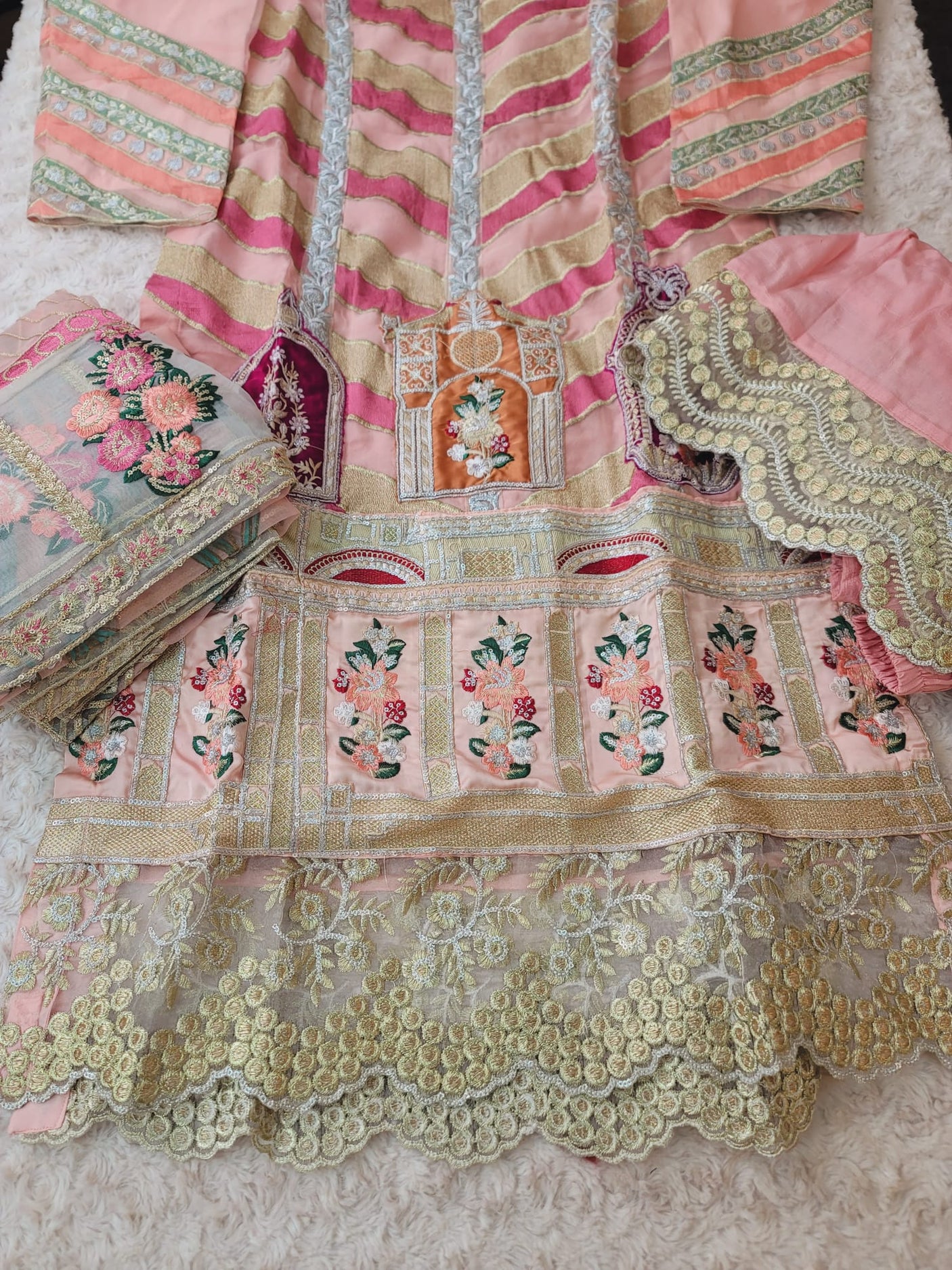 Pakistani Stitched Embroidery Party Wear Dresses Ready To Ship