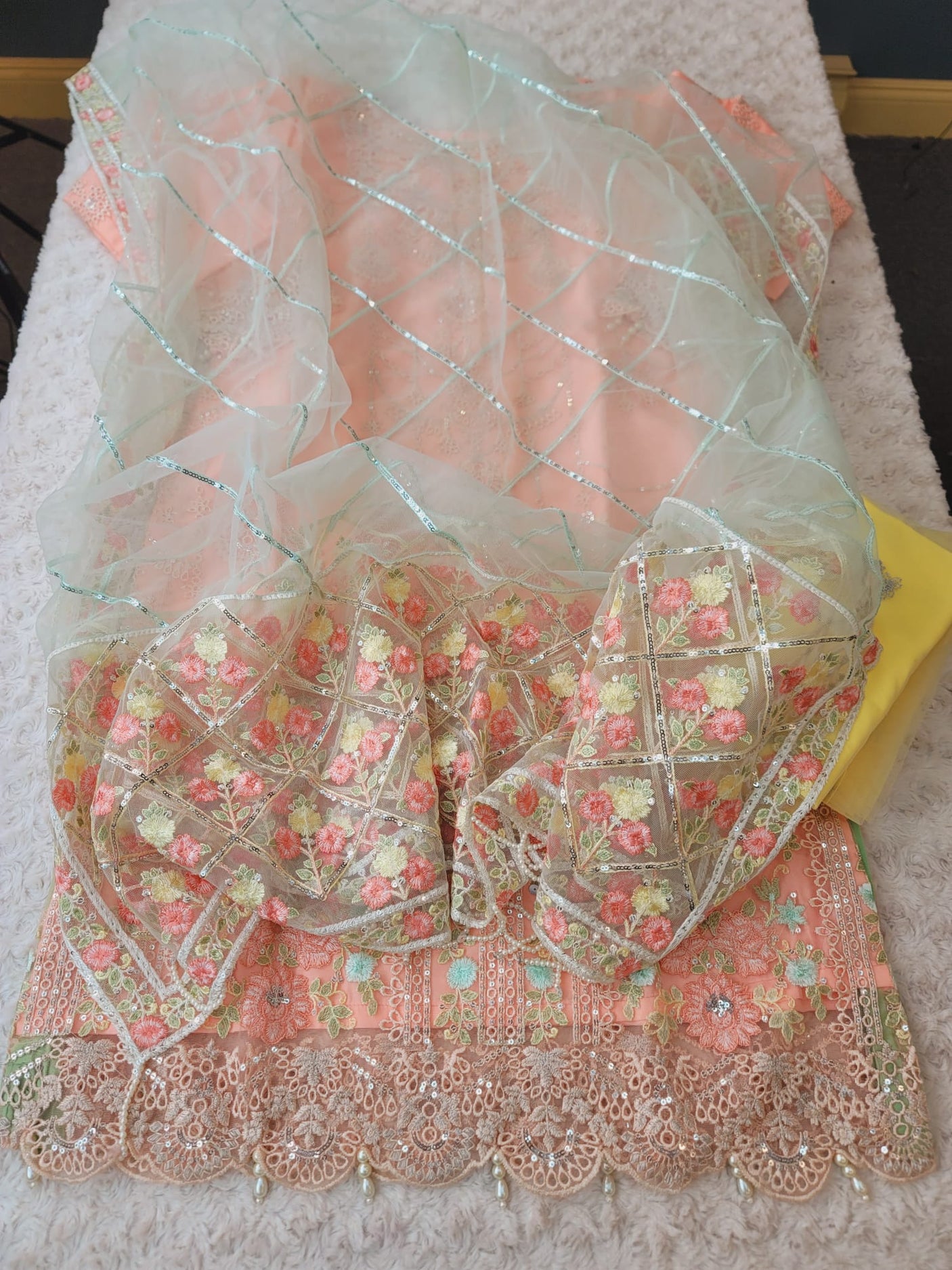 Pakistani Stitched Embroidery Party Wear Dresses Ready To Ship