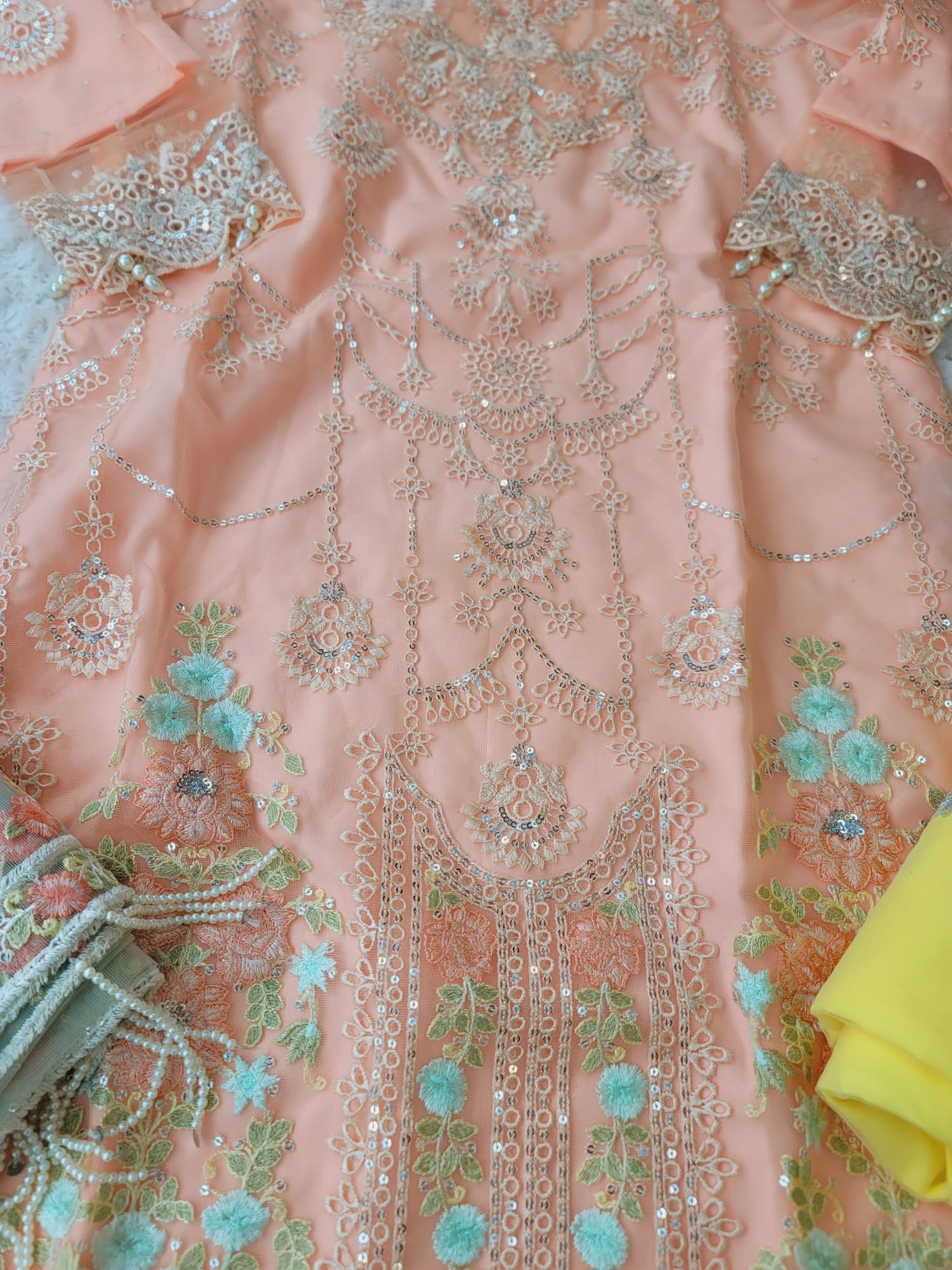 Pakistani Stitched Embroidery Party Wear Dresses Ready To Ship