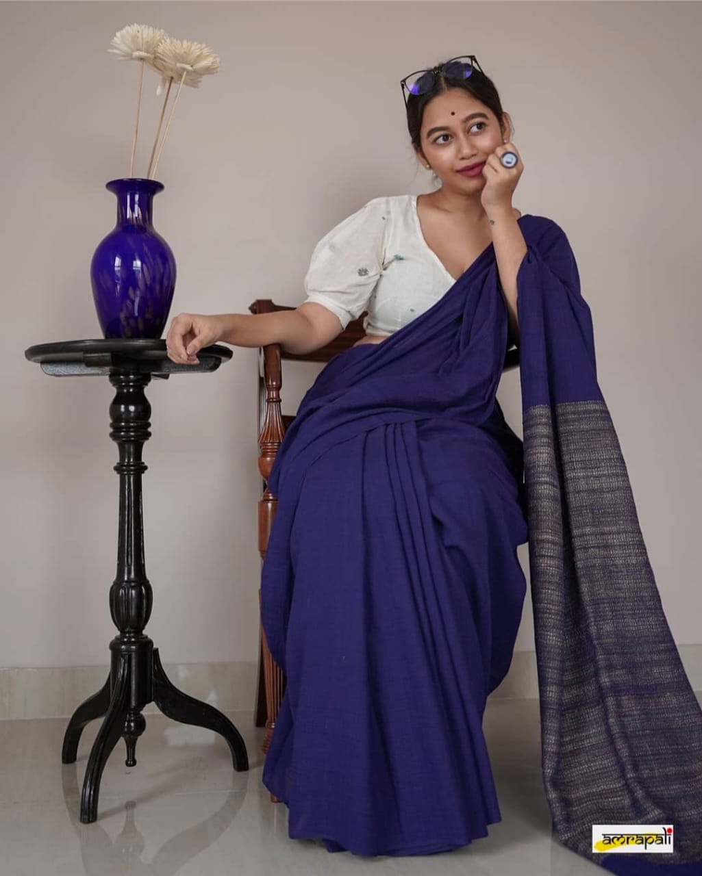 Handloom khadi lilen saree