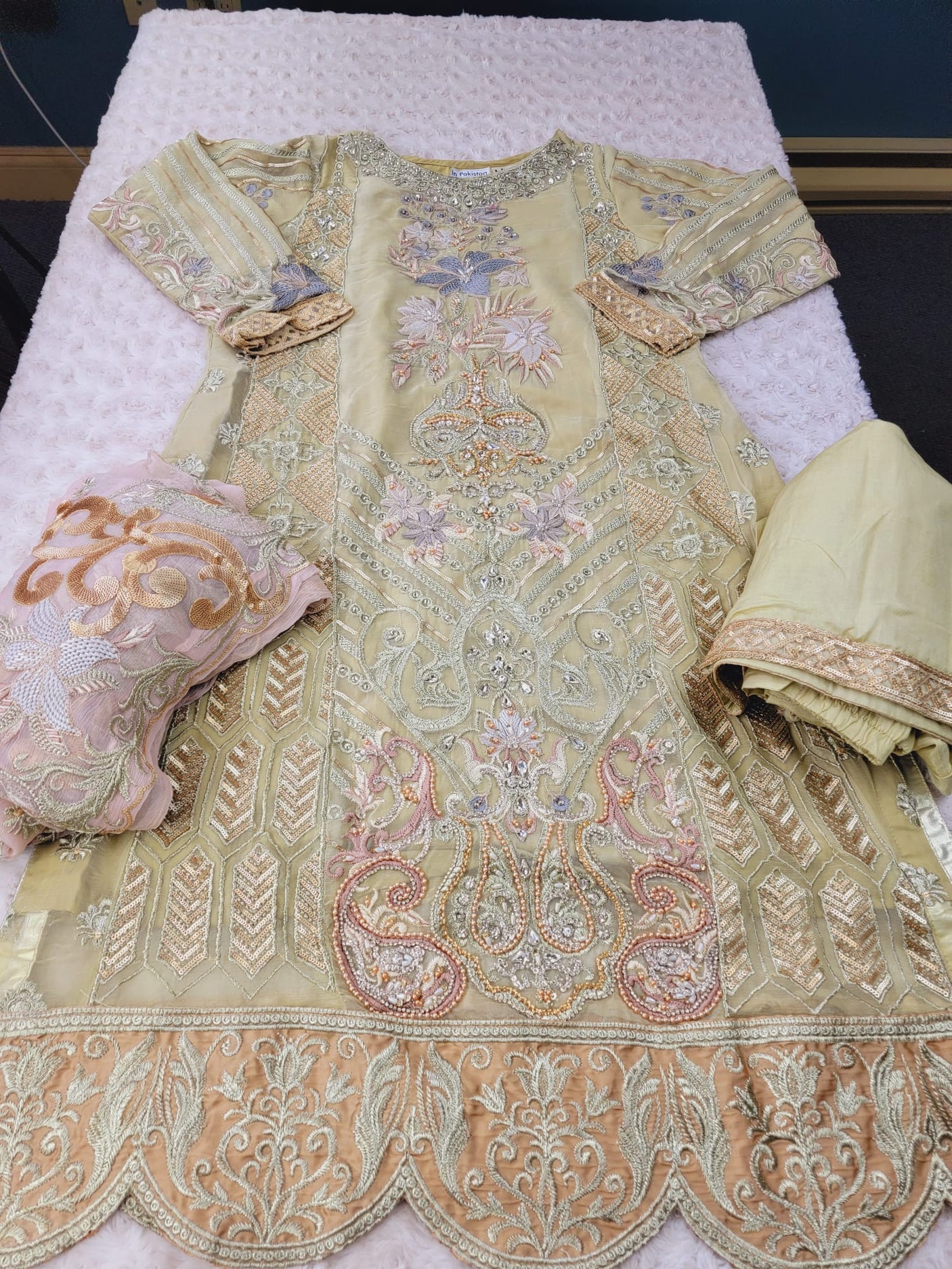 Pakistani Stitched Embroidery Party Wear Dresses Ready To Ship