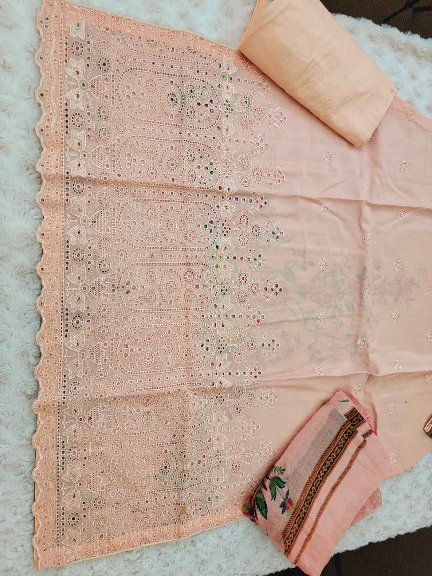 Pakistani Stitched Embroidery Lawn Suit Ready To Ship