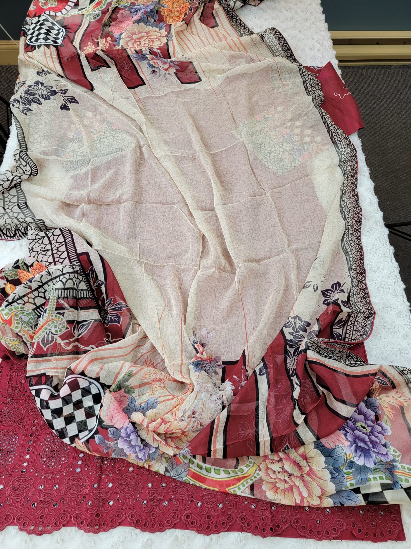 Pakistani Stitched Embroidery Lawn Suit Ready To Ship