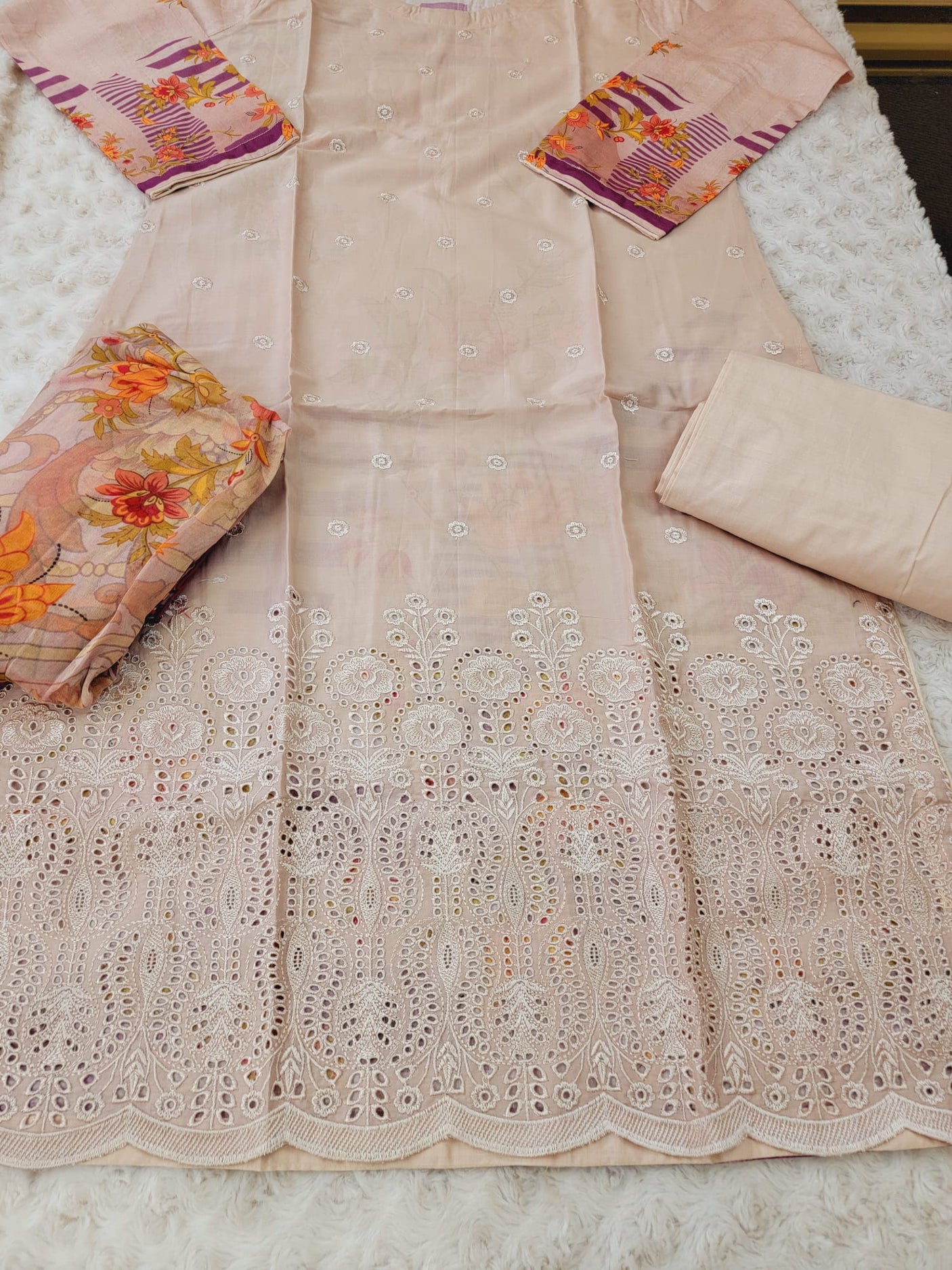 Pakistani Stitched Embroidery Lawn Suit Ready To Ship