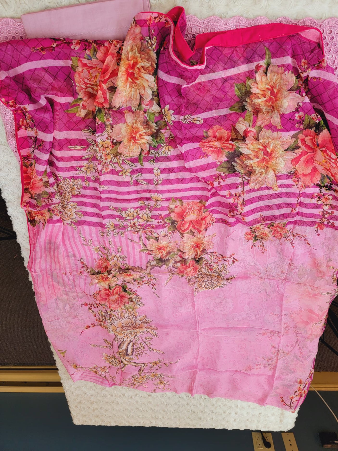 Pakistani Stitched Embroidery Lawn Suit Ready To Ship