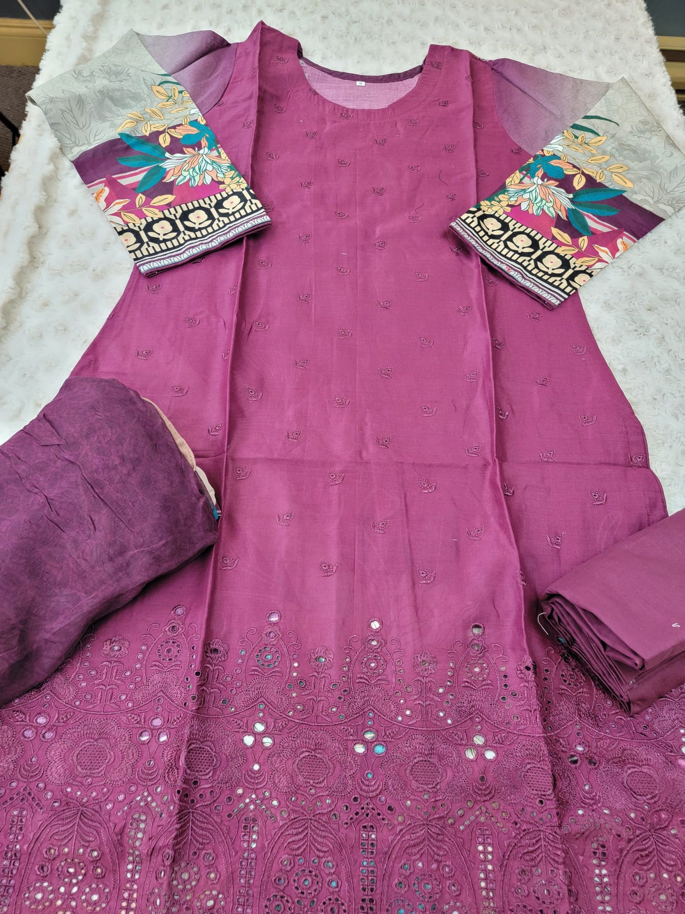 Pakistani Stitched Embroidery Lawn Suit Ready To Ship