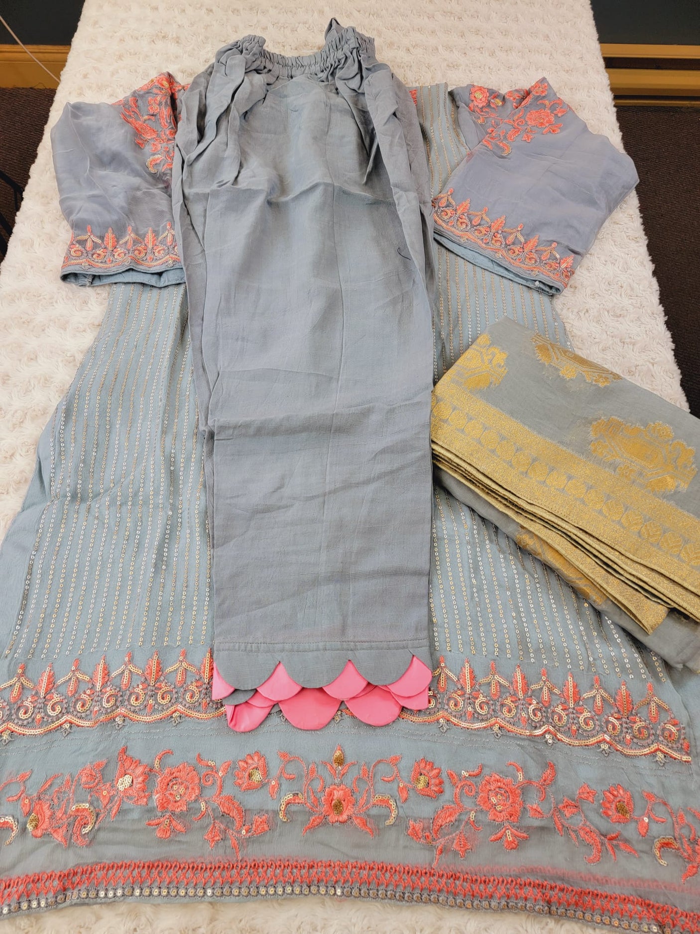 Pakistani Stitched Embroidery Party Wear Dresses Ready To Ship