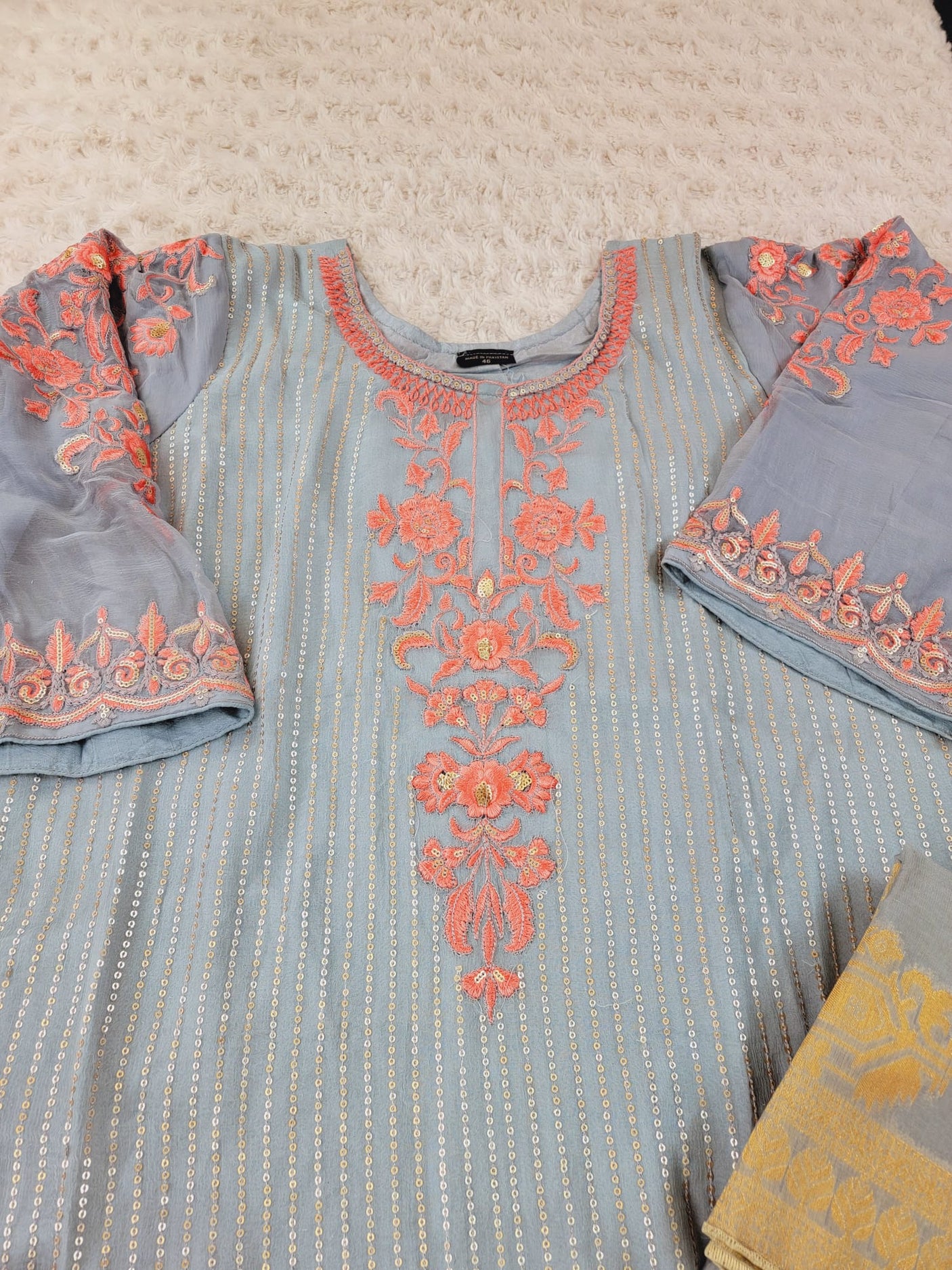 Pakistani Stitched Embroidery Party Wear Dresses Ready To Ship