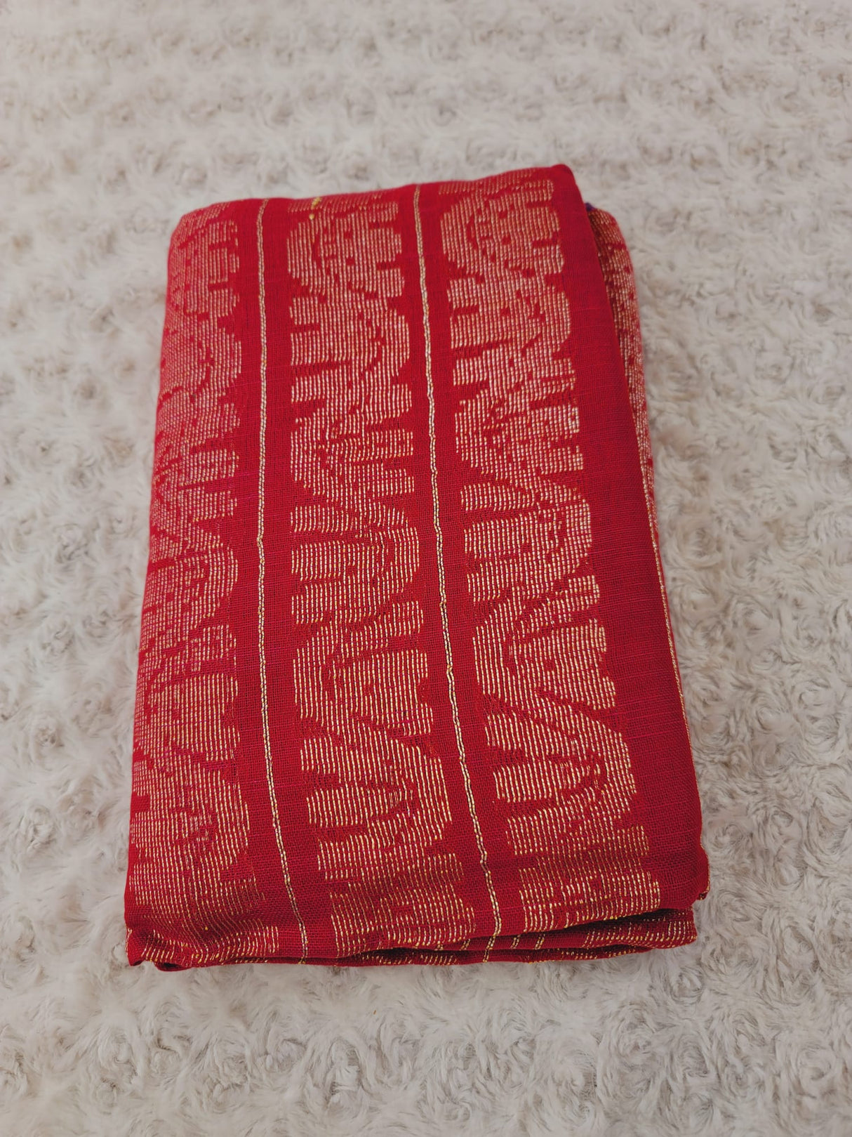 Khadi lilen saree with running blouse pc