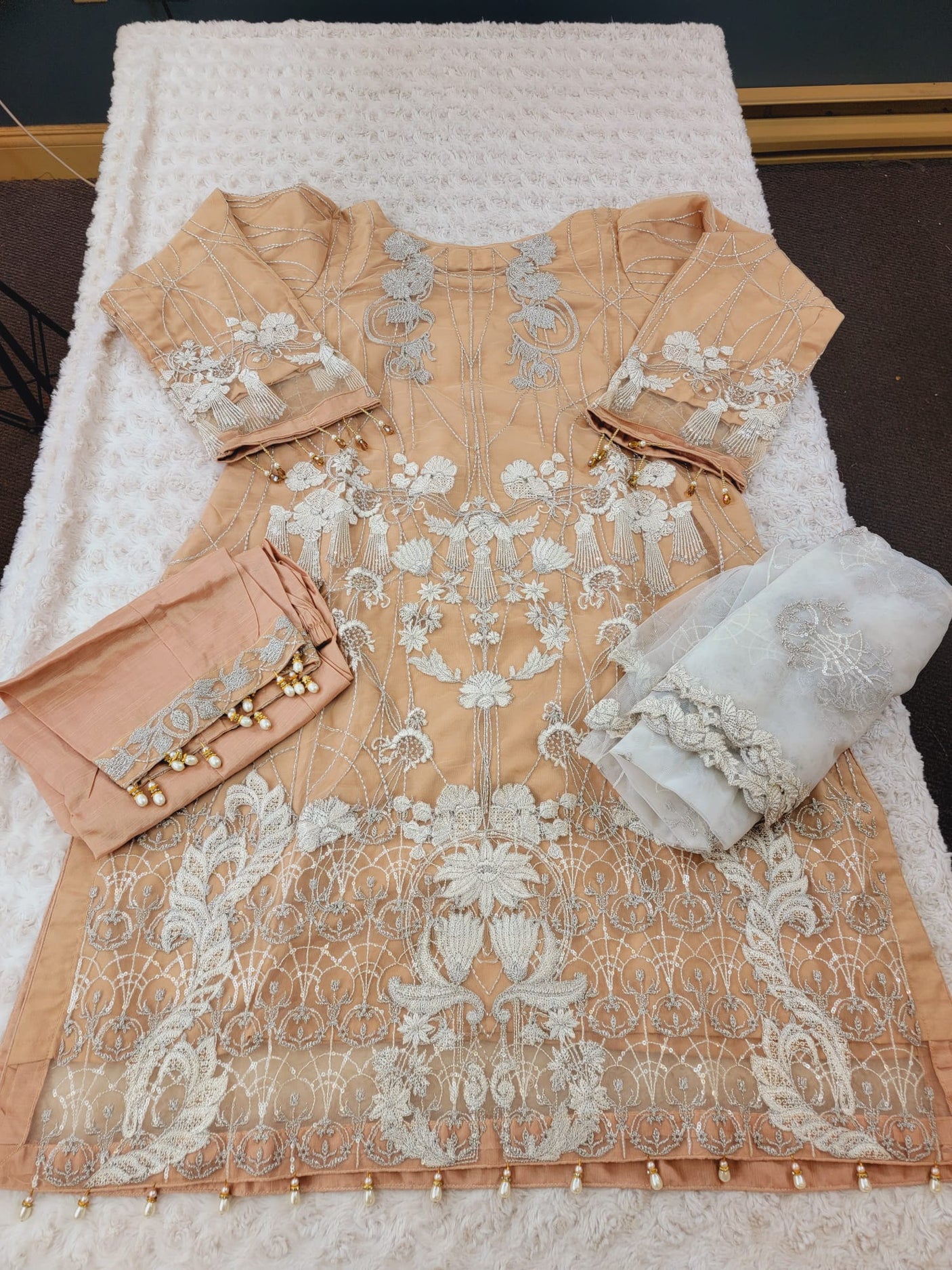 Pakistani Stitched Embroidery Party Wear Dresses Ready To Ship