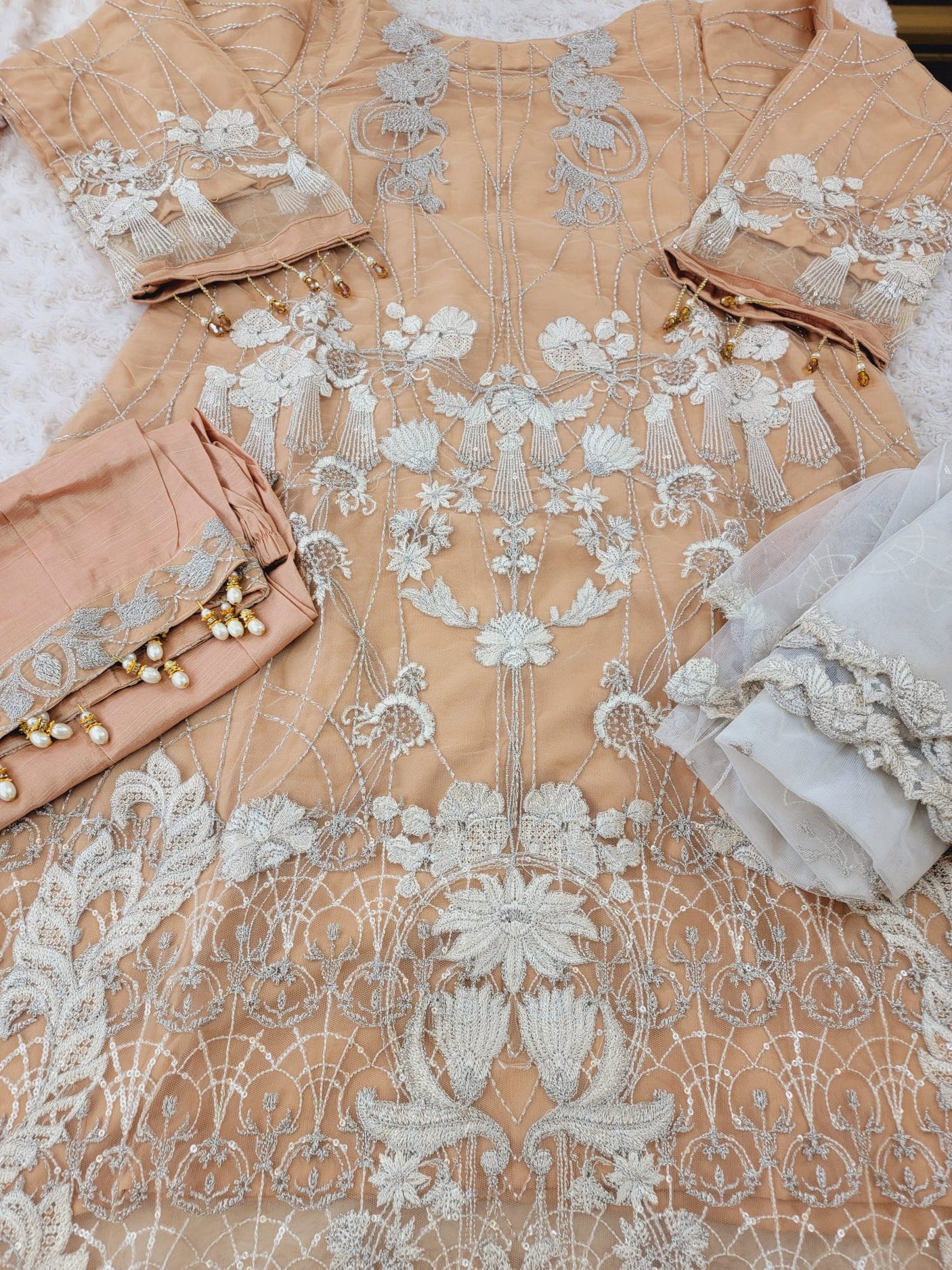 Pakistani Stitched Embroidery Party Wear Dresses Ready To Ship