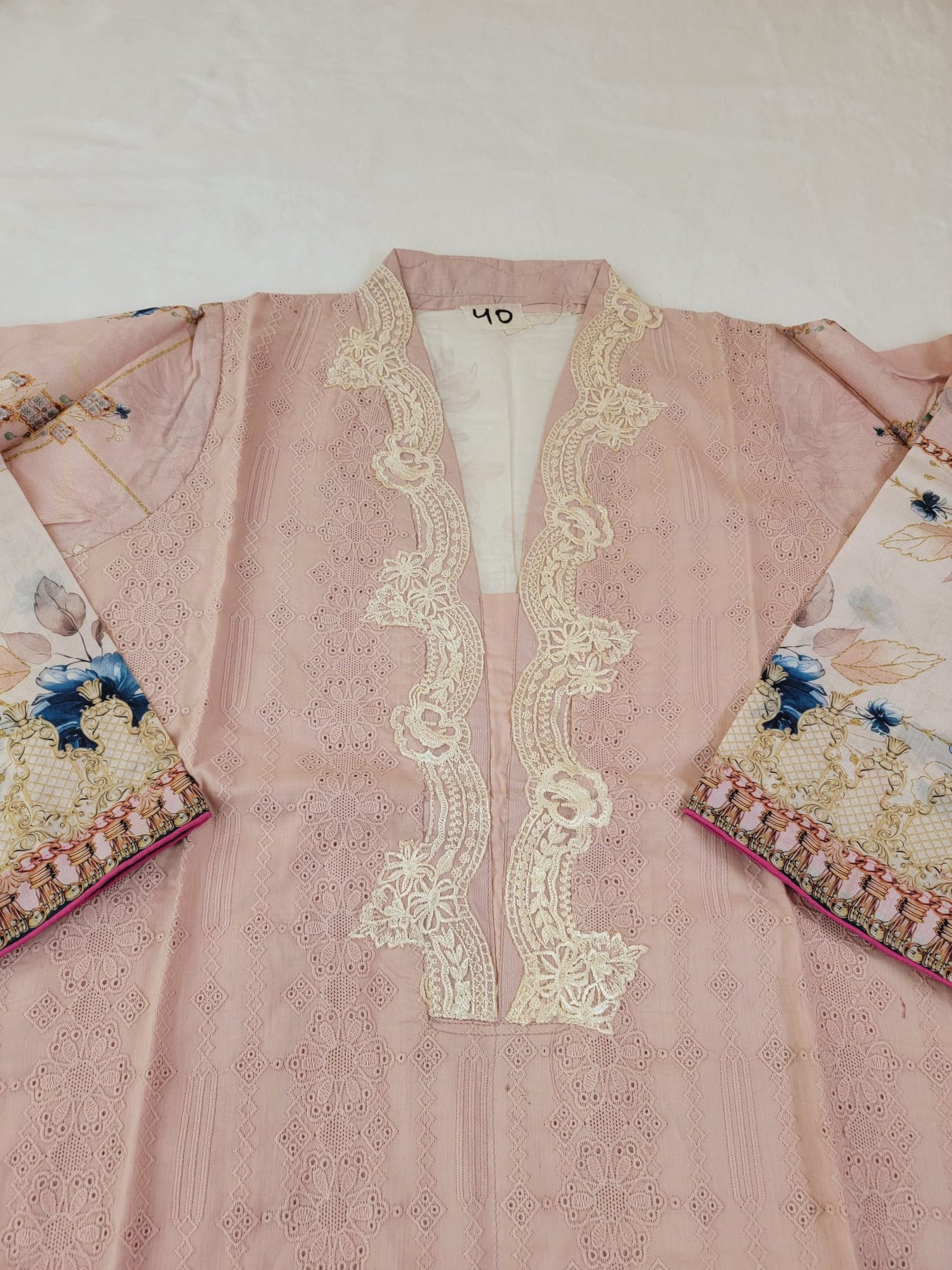 Pakistani lawn stitched Embroidered Suit Ready To Ship