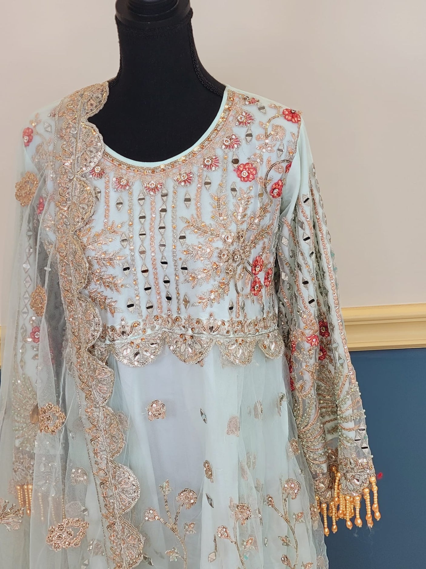 Pakistani Stitched Embroidery Party Wear Dresses Ready To Ship