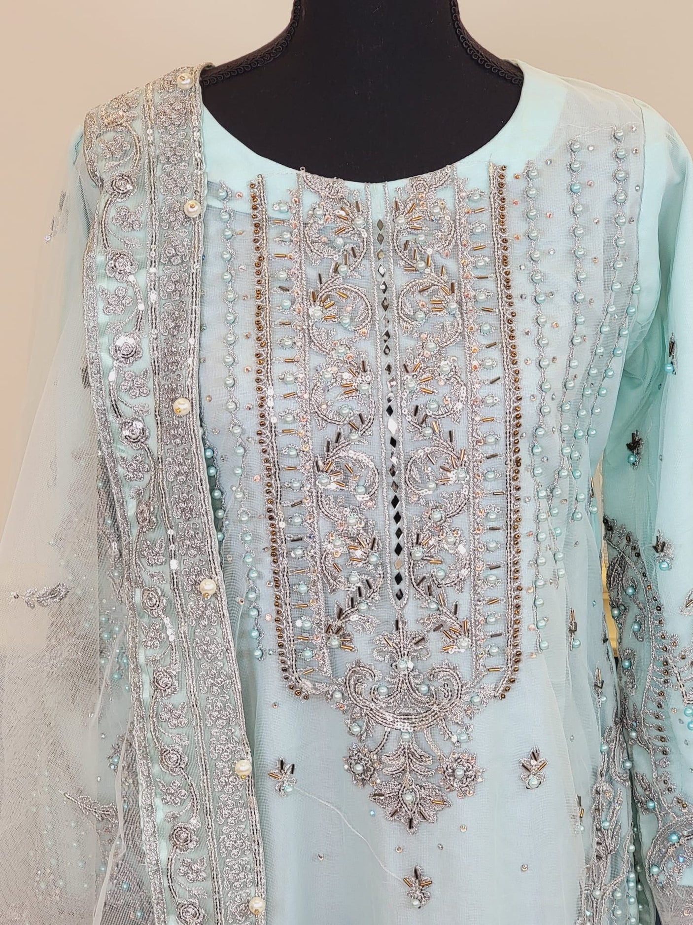 Pakistani Stitched Embroidery Party Wear Dresses Ready To Ship