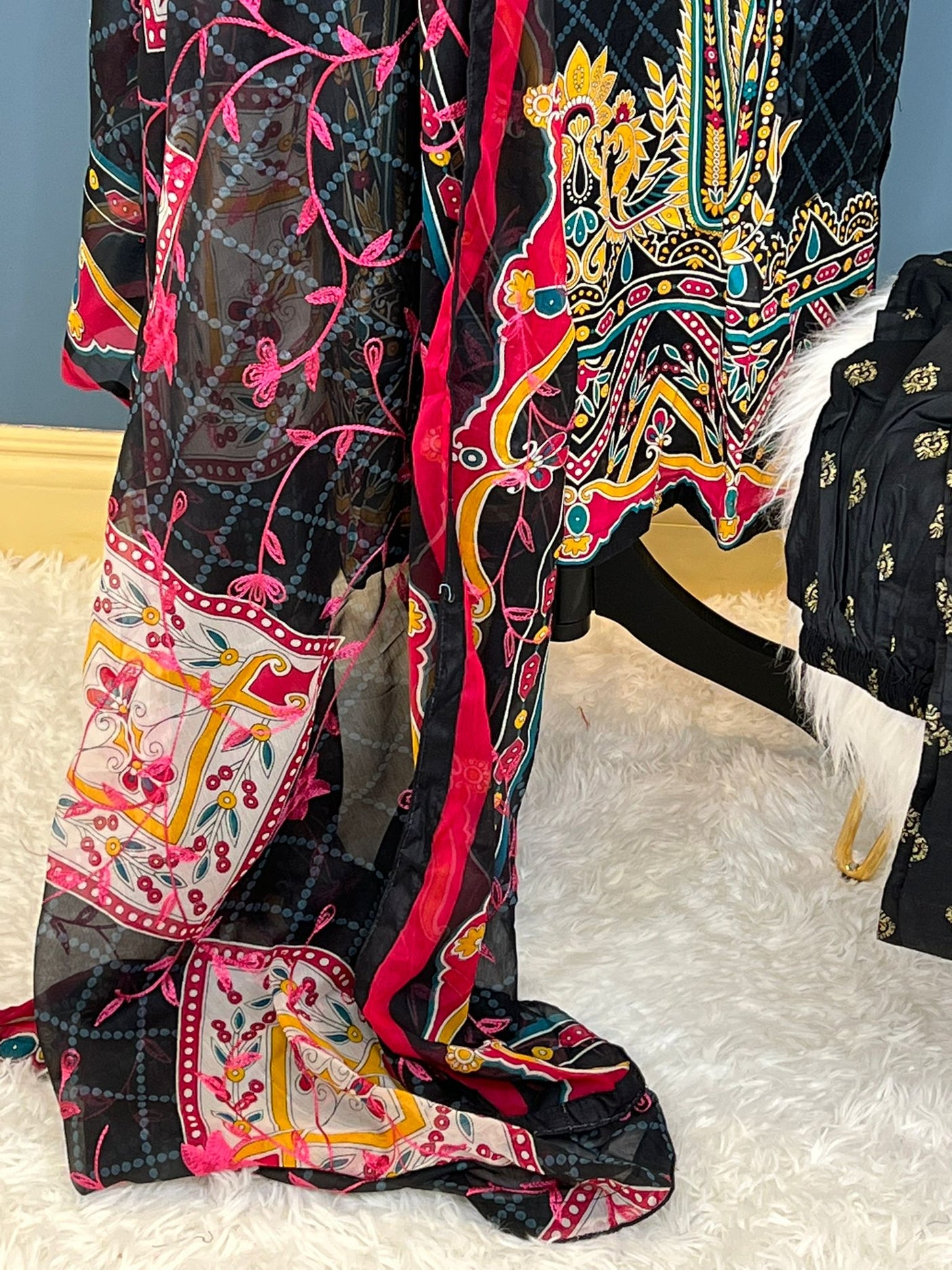 Pakistani Stitched lawn Embroidered Salwar kameez ready to ship