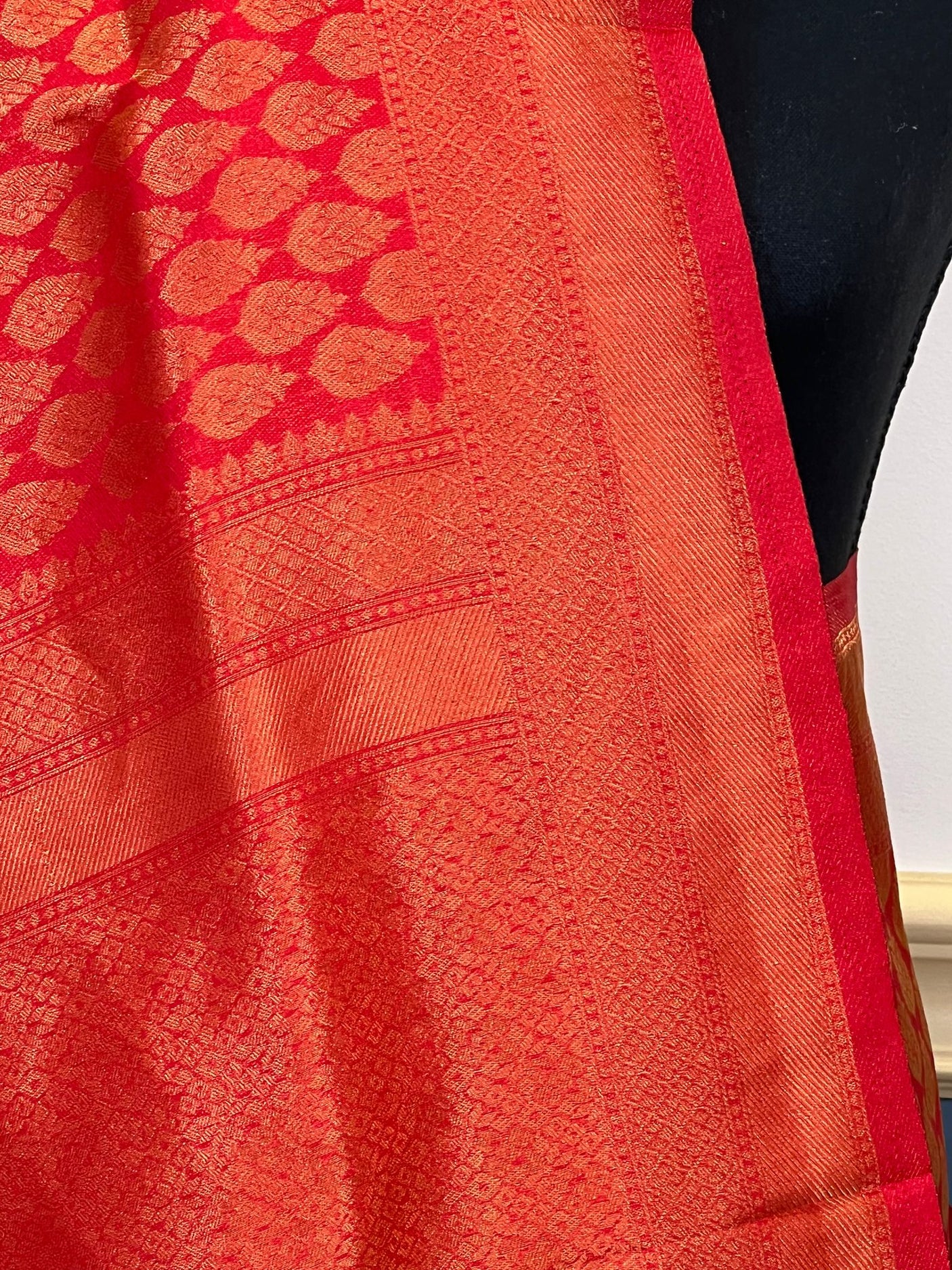 Pure silk katan with running blouse