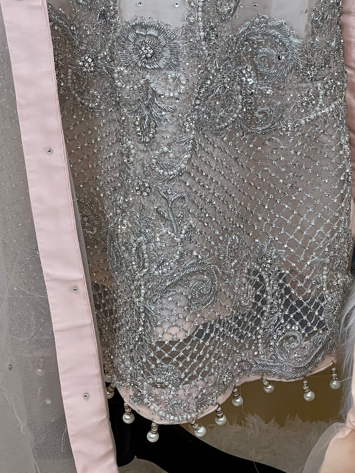 Eid special Pakistani orginal full zardosi work boutique dress with gharara pant-100% original guaranteed