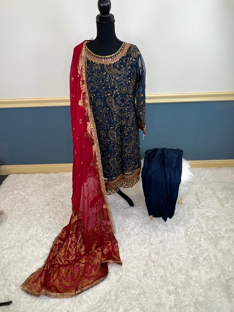 Pakistani Embroidered Party wear Ready To Ship