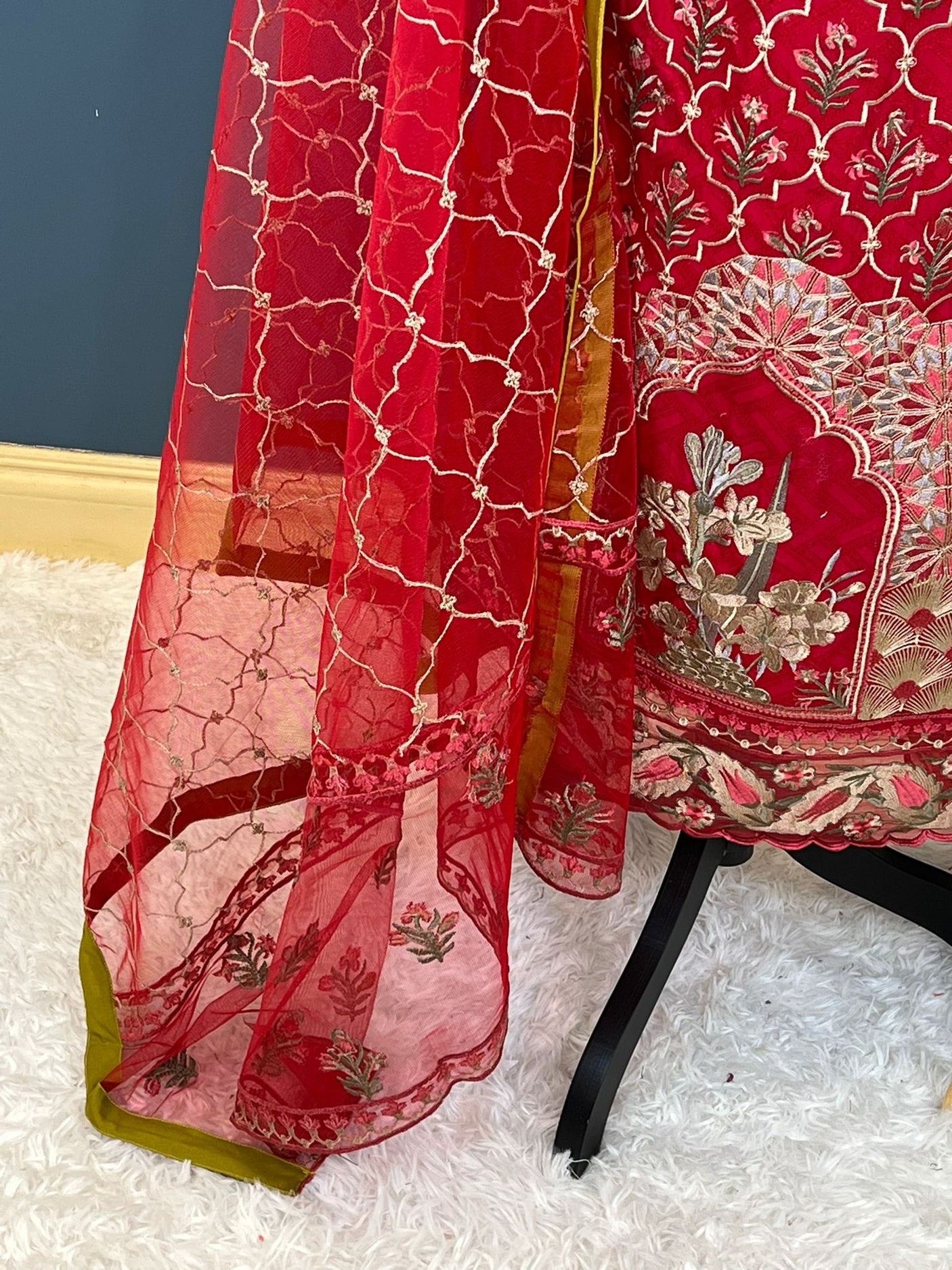 Pakistani Stitched lawn Embroidered Salwar kameez ready to ship