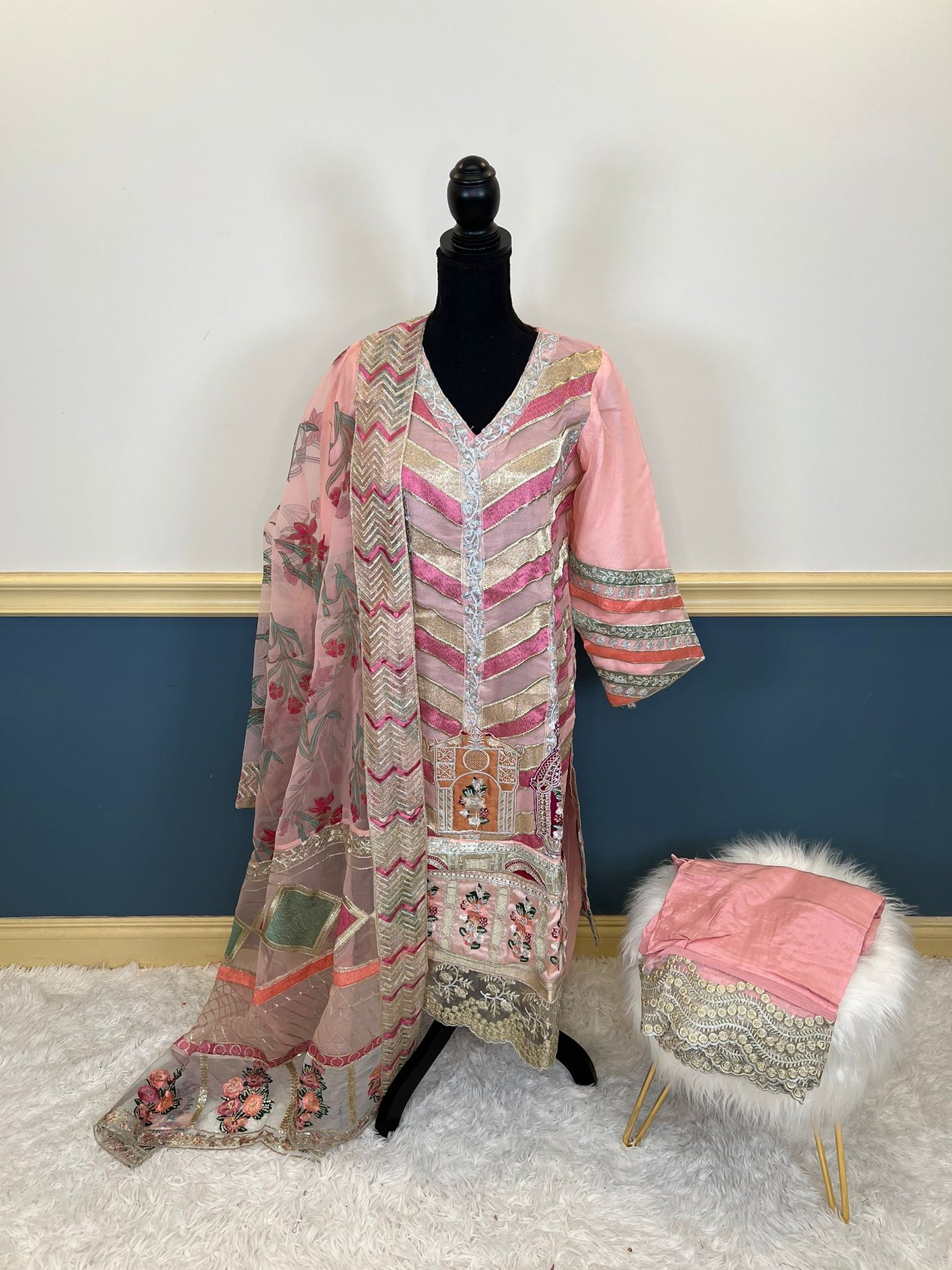 Pakistani Stitched Embroidery Party Wear Dresses Ready To Ship