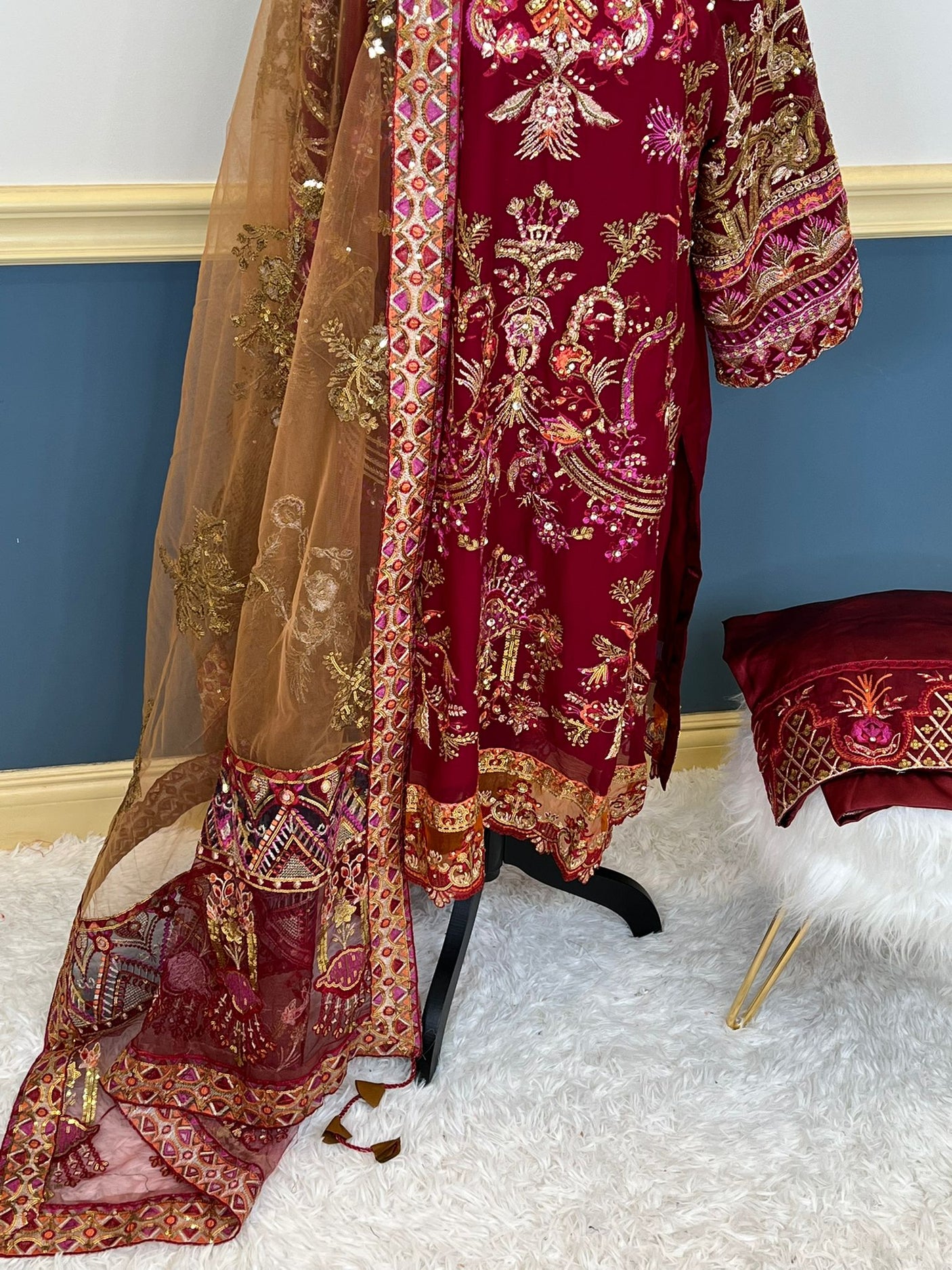 Pakistani Stitched Embroidered Luxury Party Dress -100% Original Guaranteed