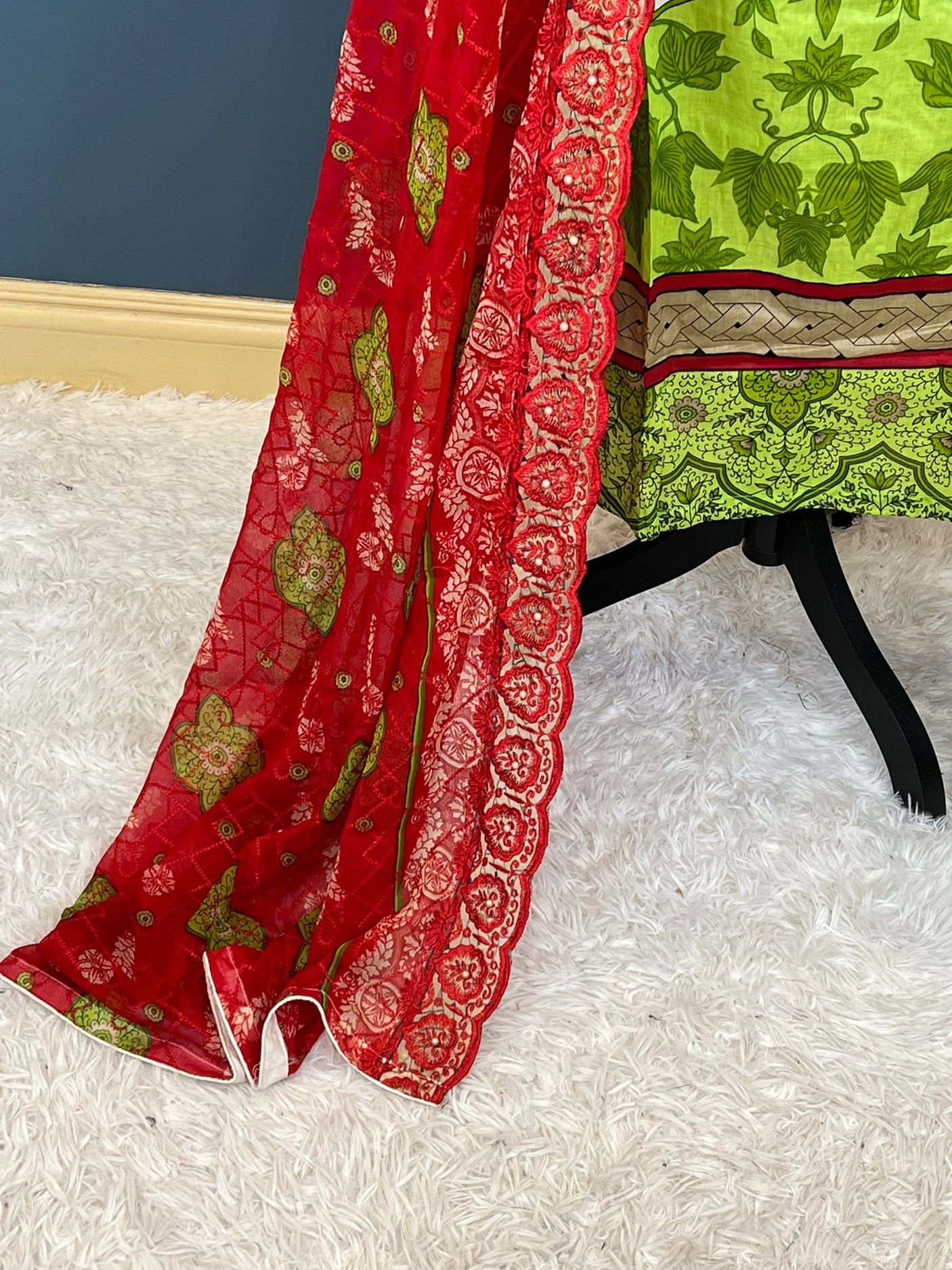 Pakistani Stitched Embroidered lawn Salwar kameez ready to ship