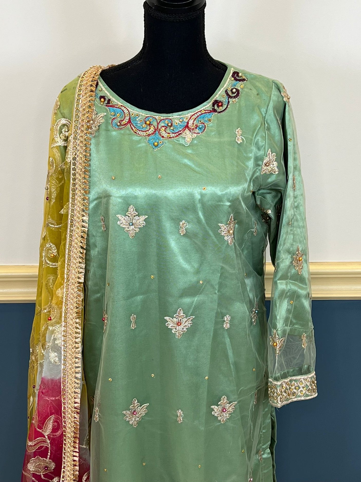 Pakistani Stitched Embroidery Party Wear Dresses Ready To Ship