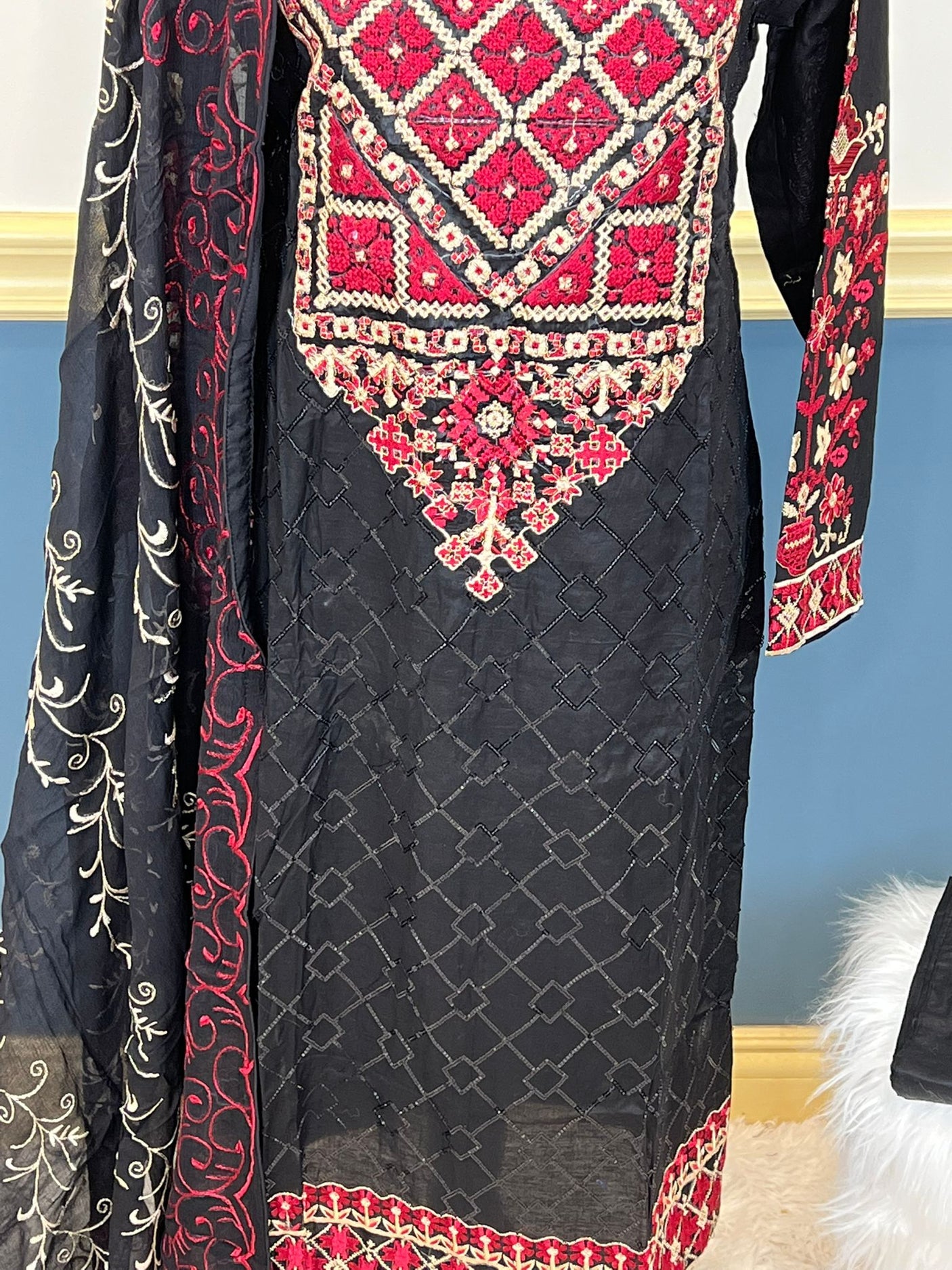 Pakistani Stitched Embroidery luxury lawn Dresses Ready To Ship