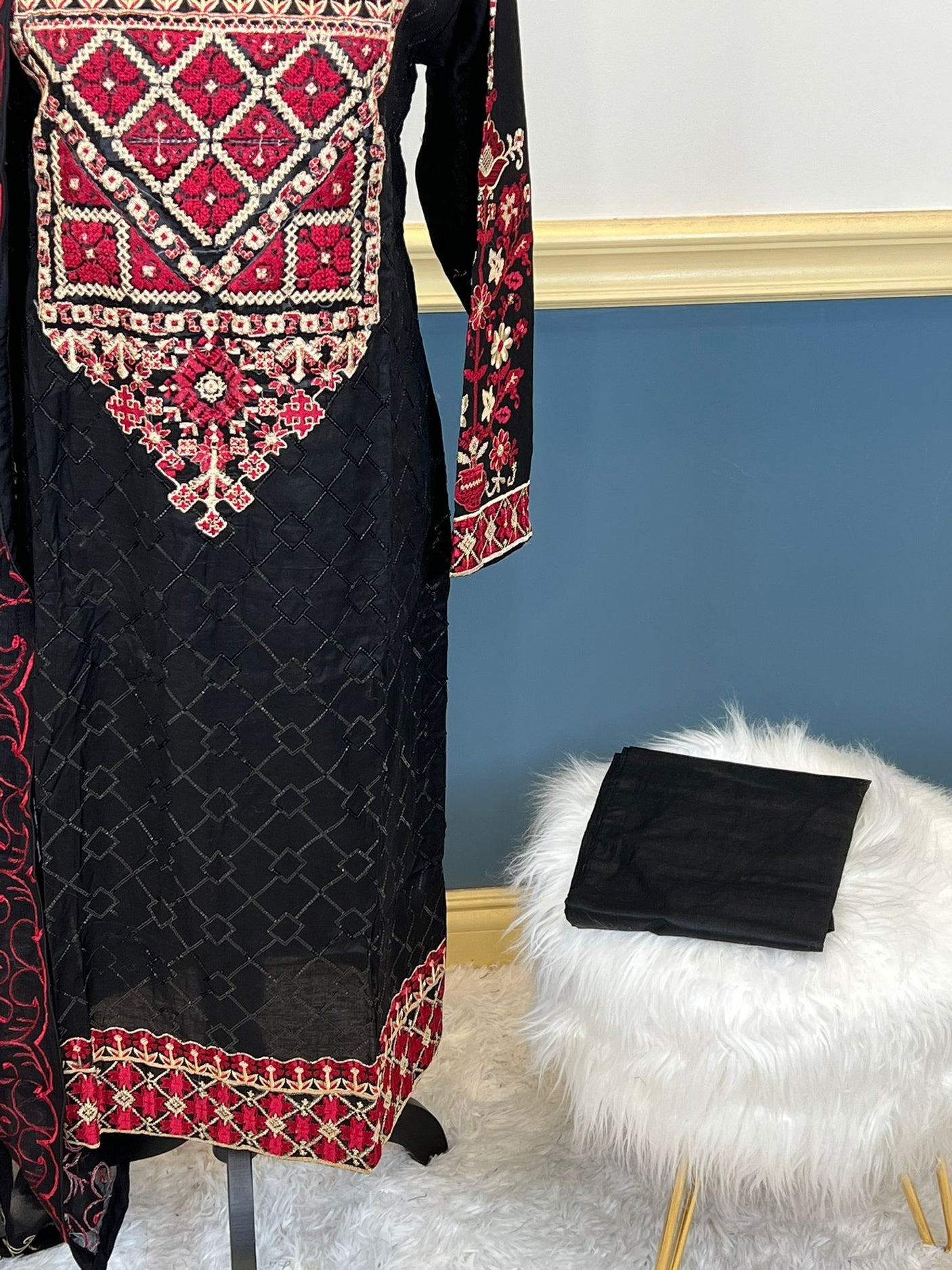 Pakistani Stitched Embroidery luxury lawn Dresses Ready To Ship