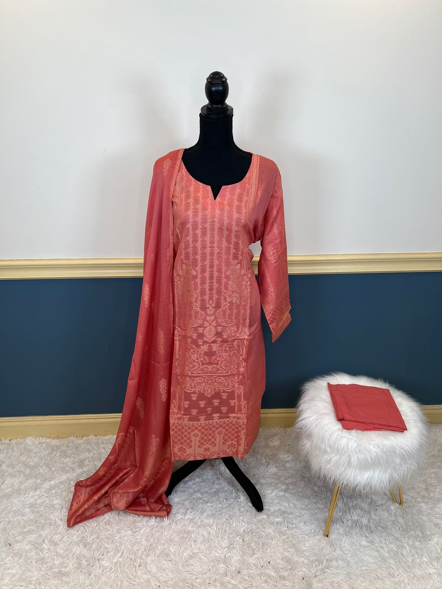 Pakistani Stitched Embroidered lawn Salwar kameez ready to ship