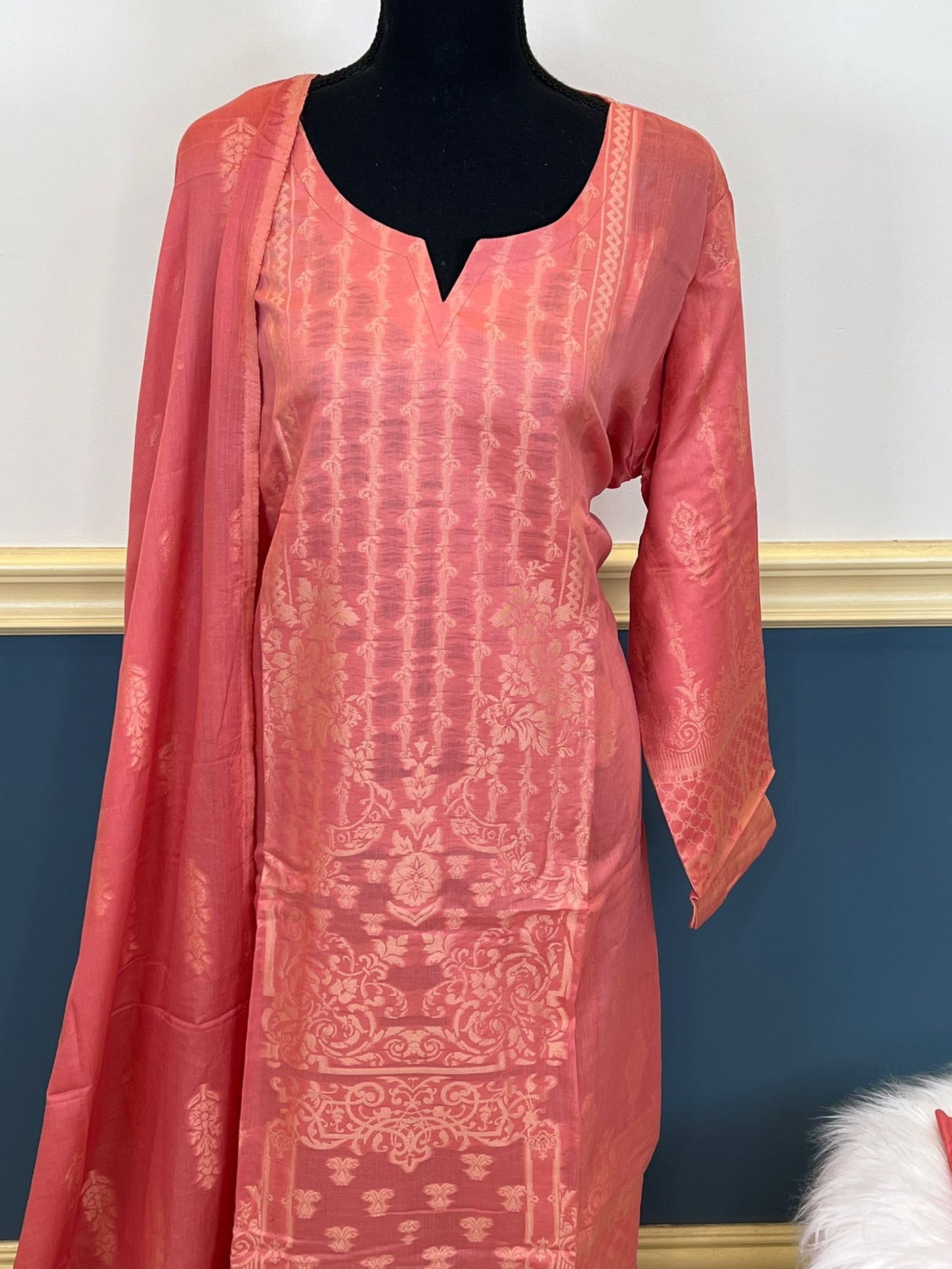 Pakistani Stitched Embroidered lawn Salwar kameez ready to ship