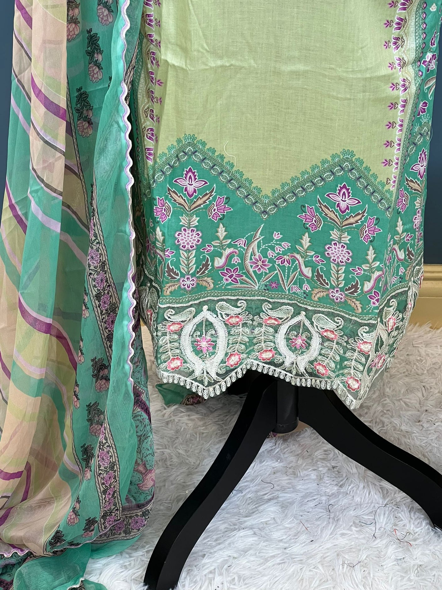 Pakistani Stitched Embroidered lawn Salwar kameez ready to ship