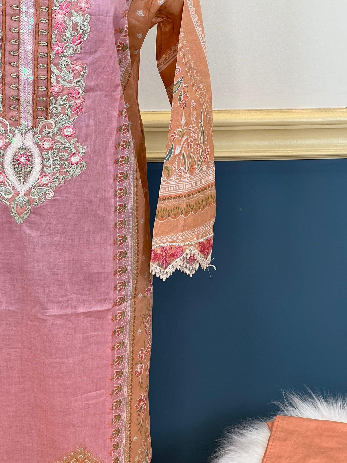 Pakistani Stitched Embroidered lawn Salwar kameez ready to ship